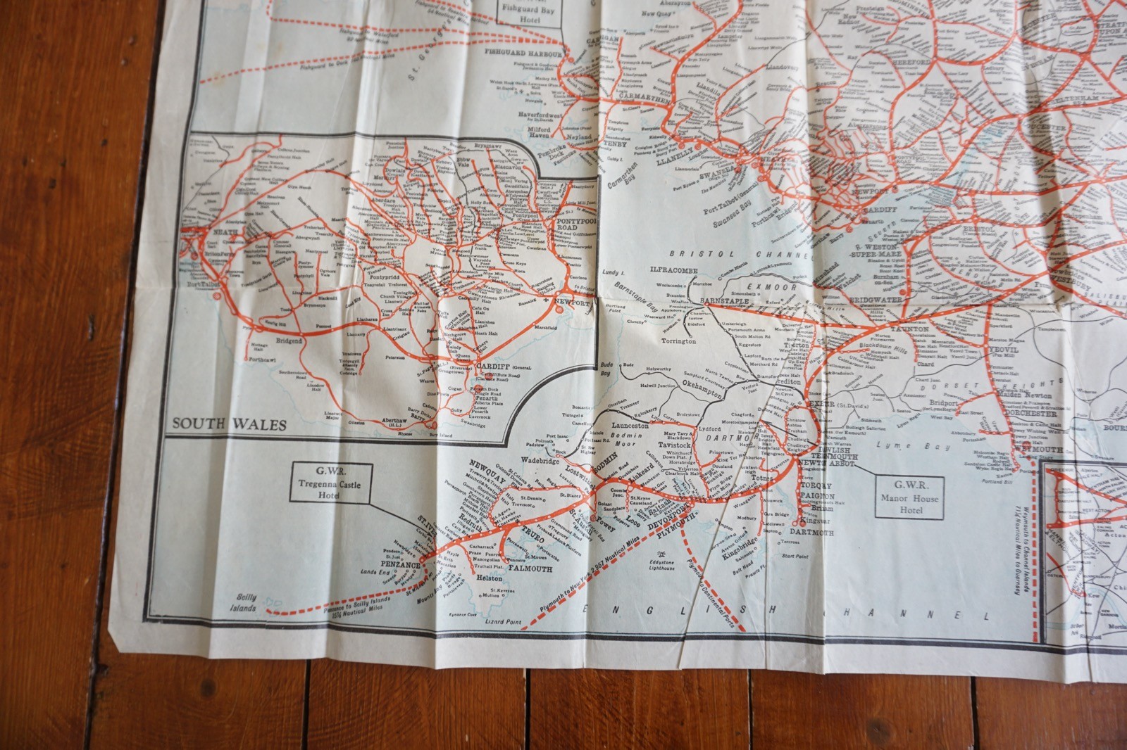 GWR Great Western Railway Map 66cm x 51cm Ref 26