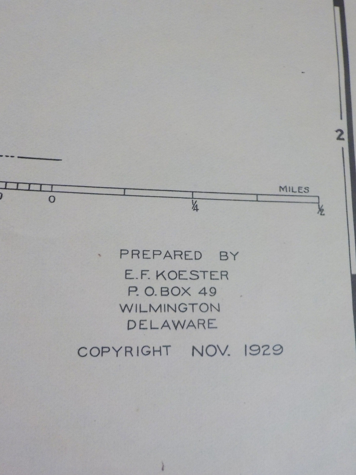 Map Wilmington Delaware 1929 November Approx 24 1/2 X 20 1/2 inches B&O PRR