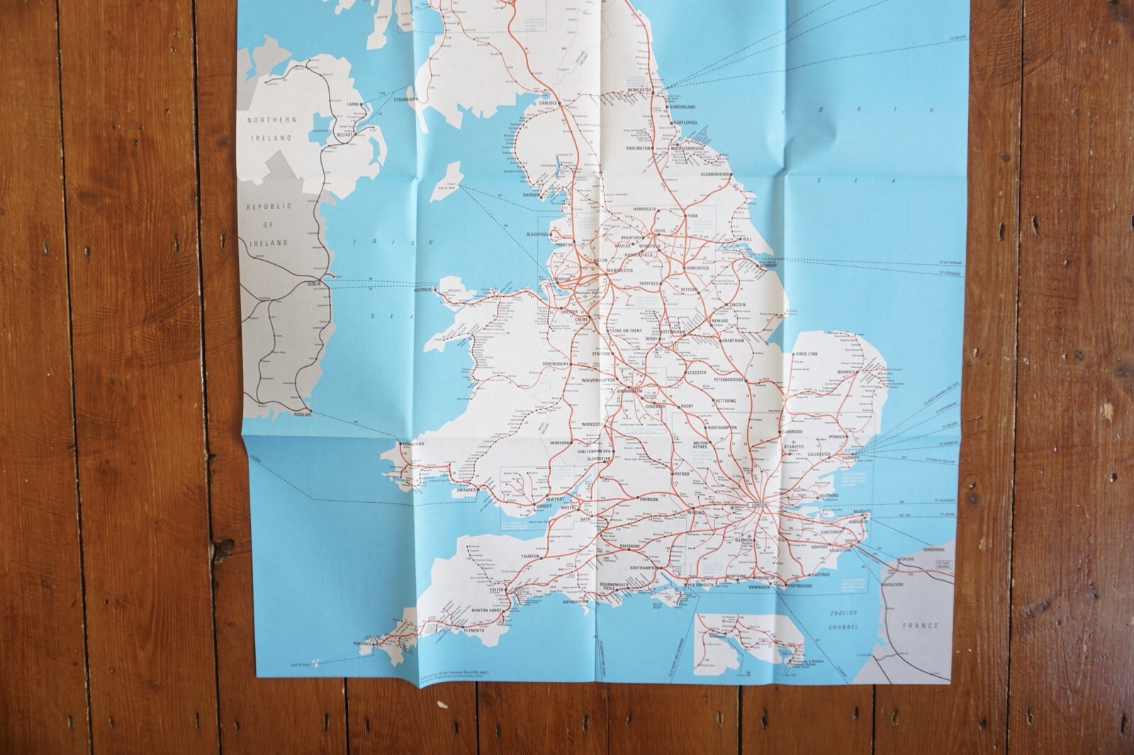 1994 1995 British Rail Passenger Network Railway Map