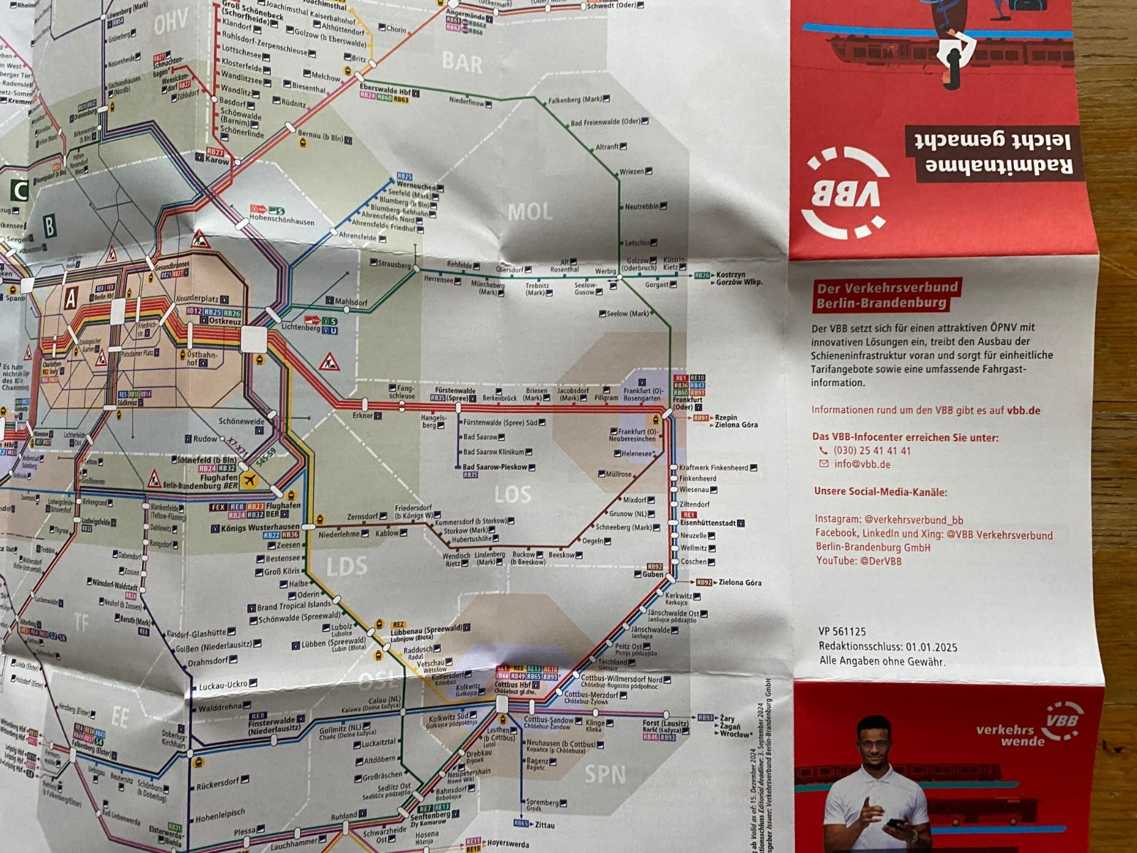 VBB Brandenburg Berlin Liniennetz Regionalverkehr Route Map Regional Trains 2025