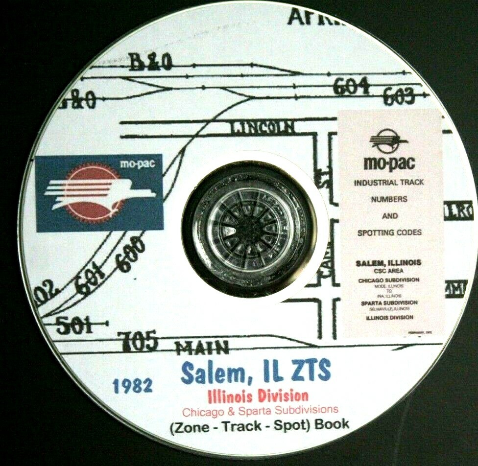 Missouri Pacific 1982 Salem, IL – Illinois Division ZTS PDF Pages on DVD
