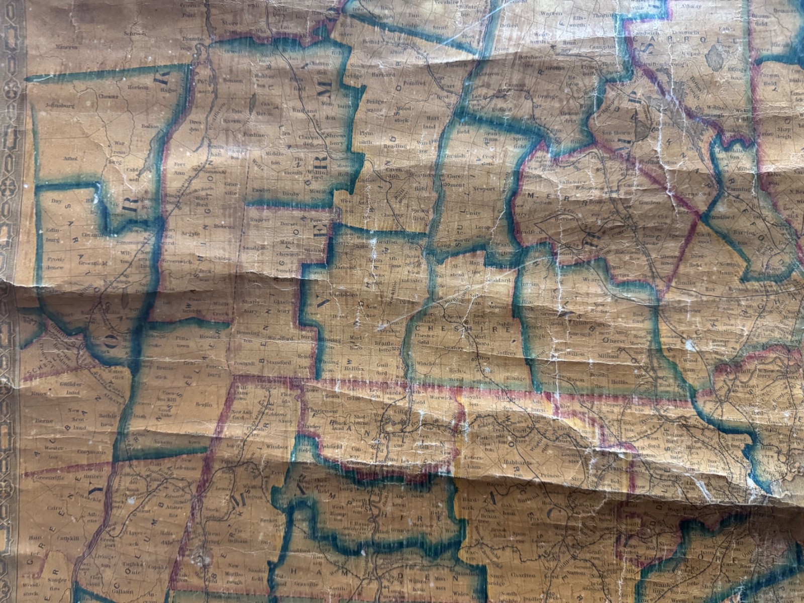 New England and Western NY Railroad Map 1849 by F. H. Goldthwait
