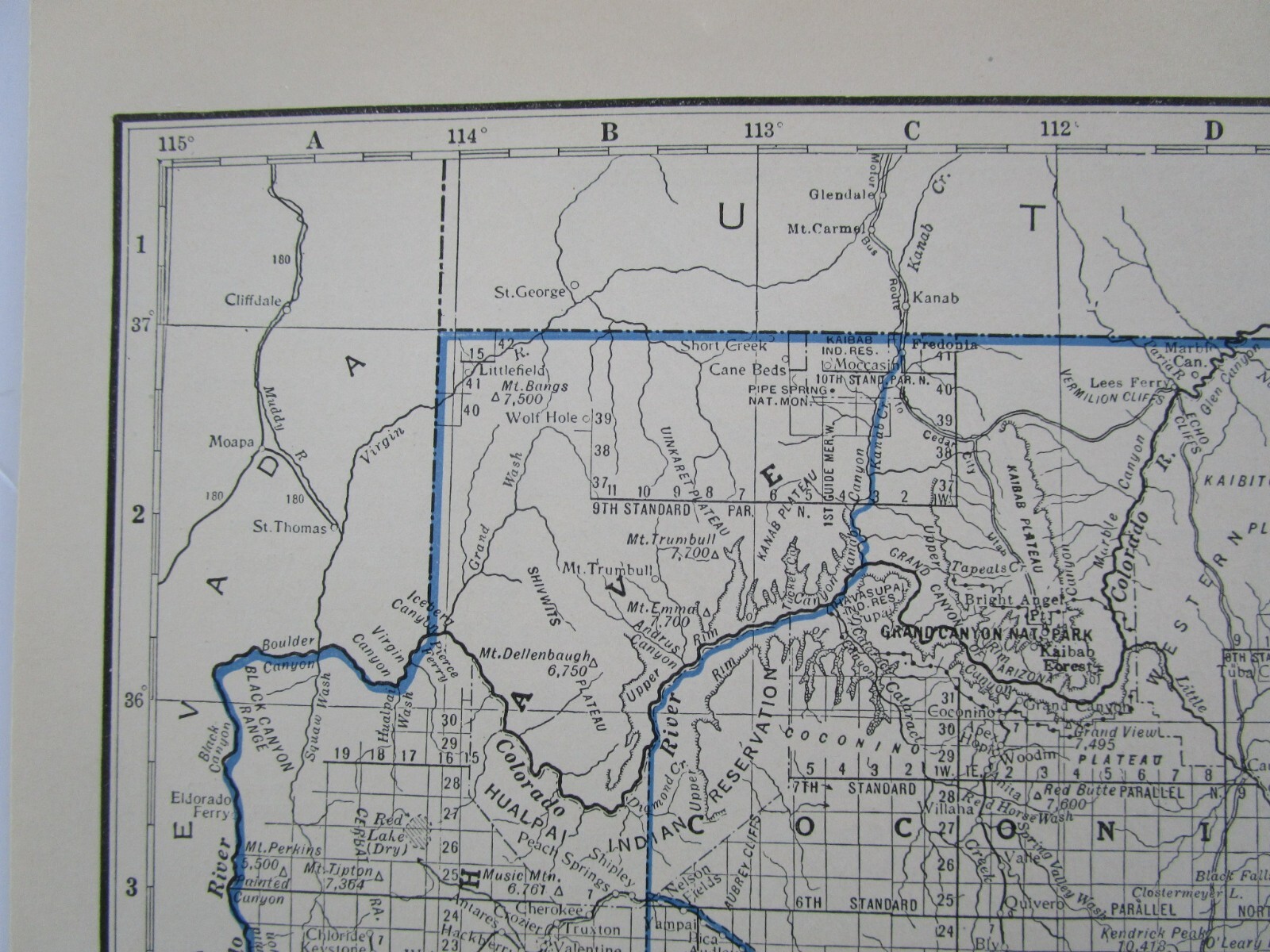AZ AL GREAT DEPRESSION era 1931 ARIZONA RAILROAD Map NACOZARI RR or ALABAMA