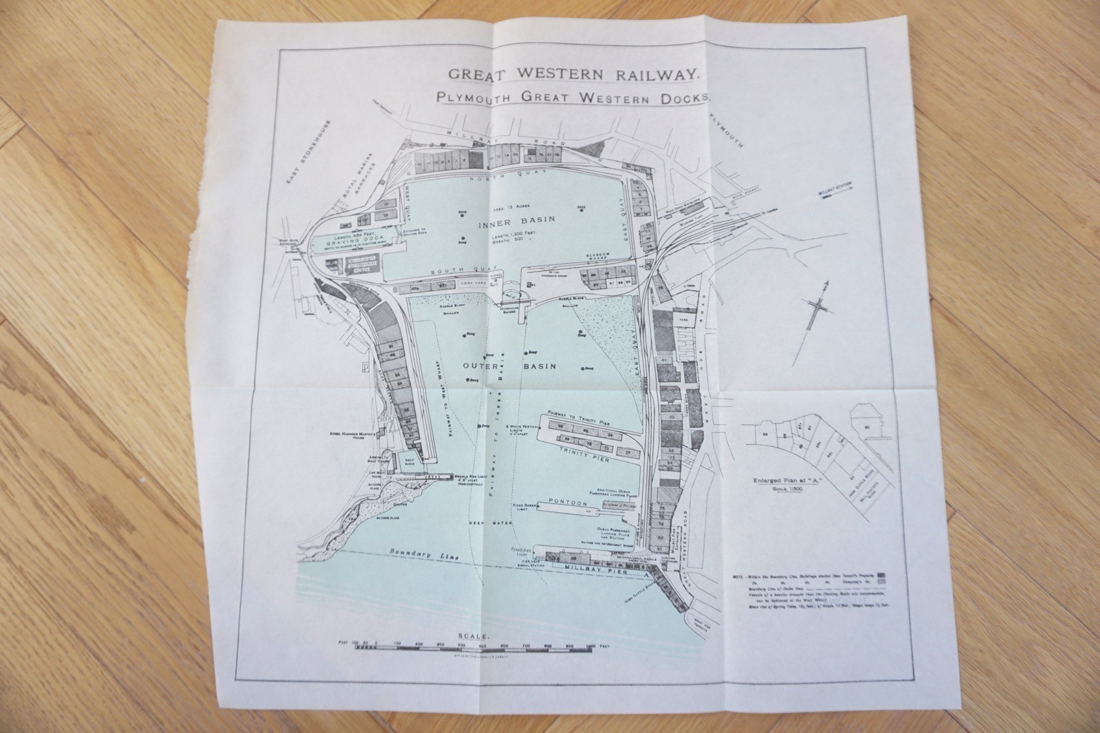 1932 GWR Plymouth Docks Railway Map