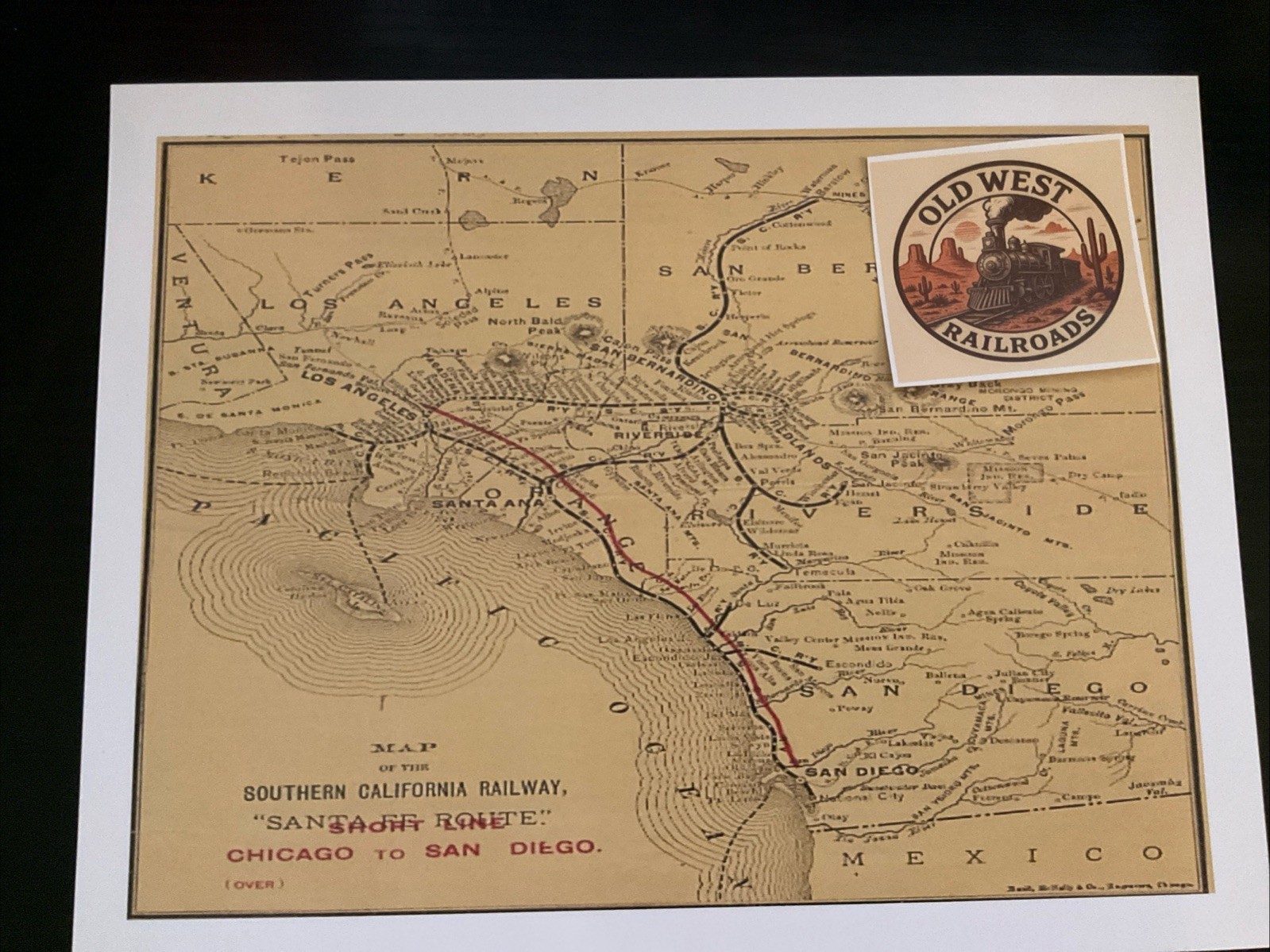 Southern California Railway Santa Fe Route Route Map