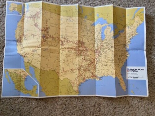 Union Pacific Railroad 1984 System Map  (Union Pacific RR / Missouri Pacific RR}