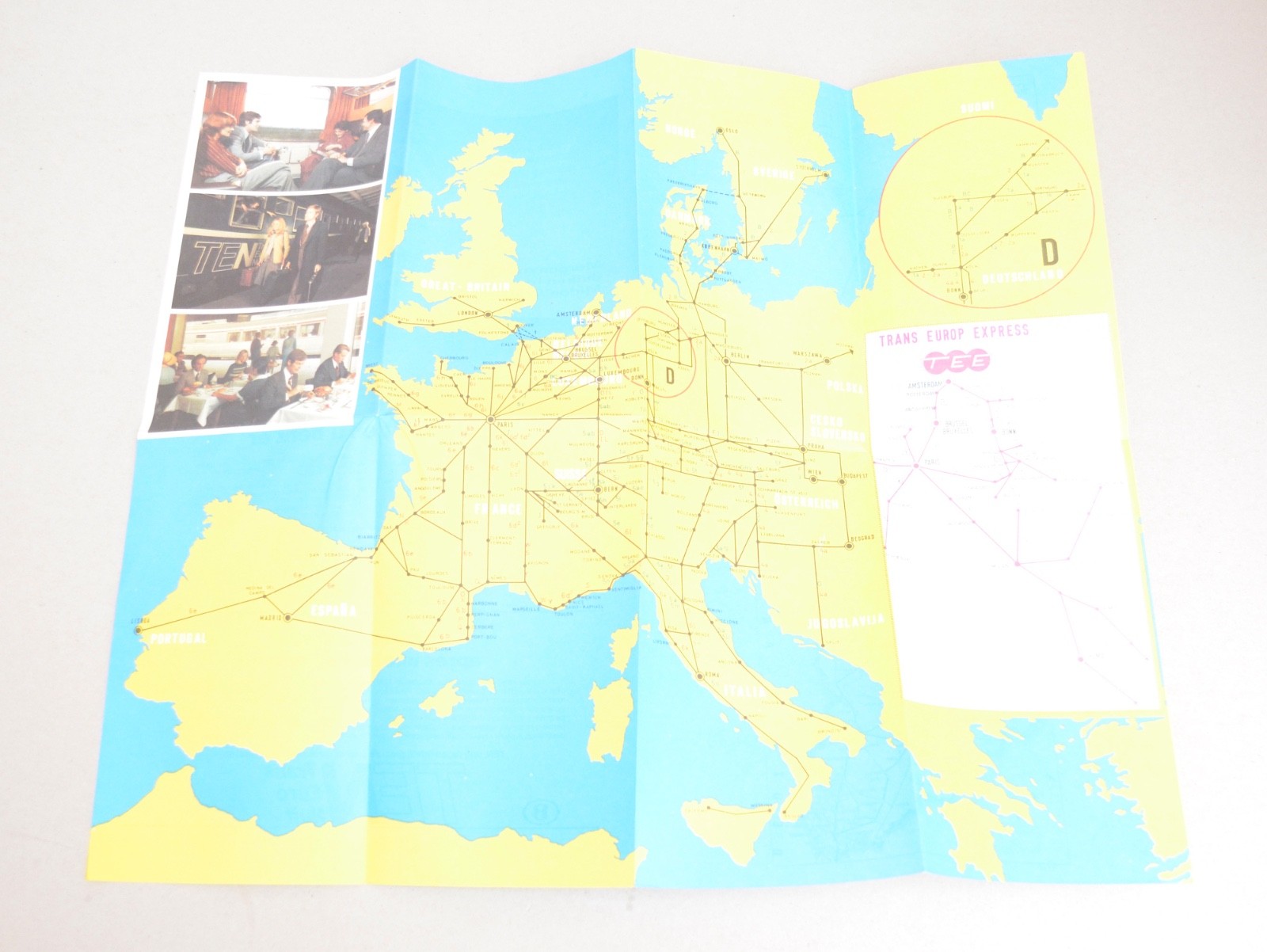 Railway Pocket Map TEE Trans Europ Express