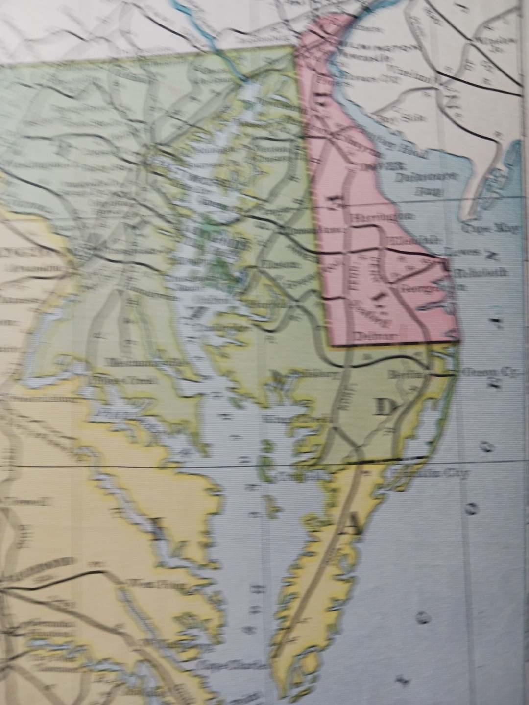 ~1904 Railroad Map West Virginia Maryland Delaware VA all lines Depots 11″x9″
