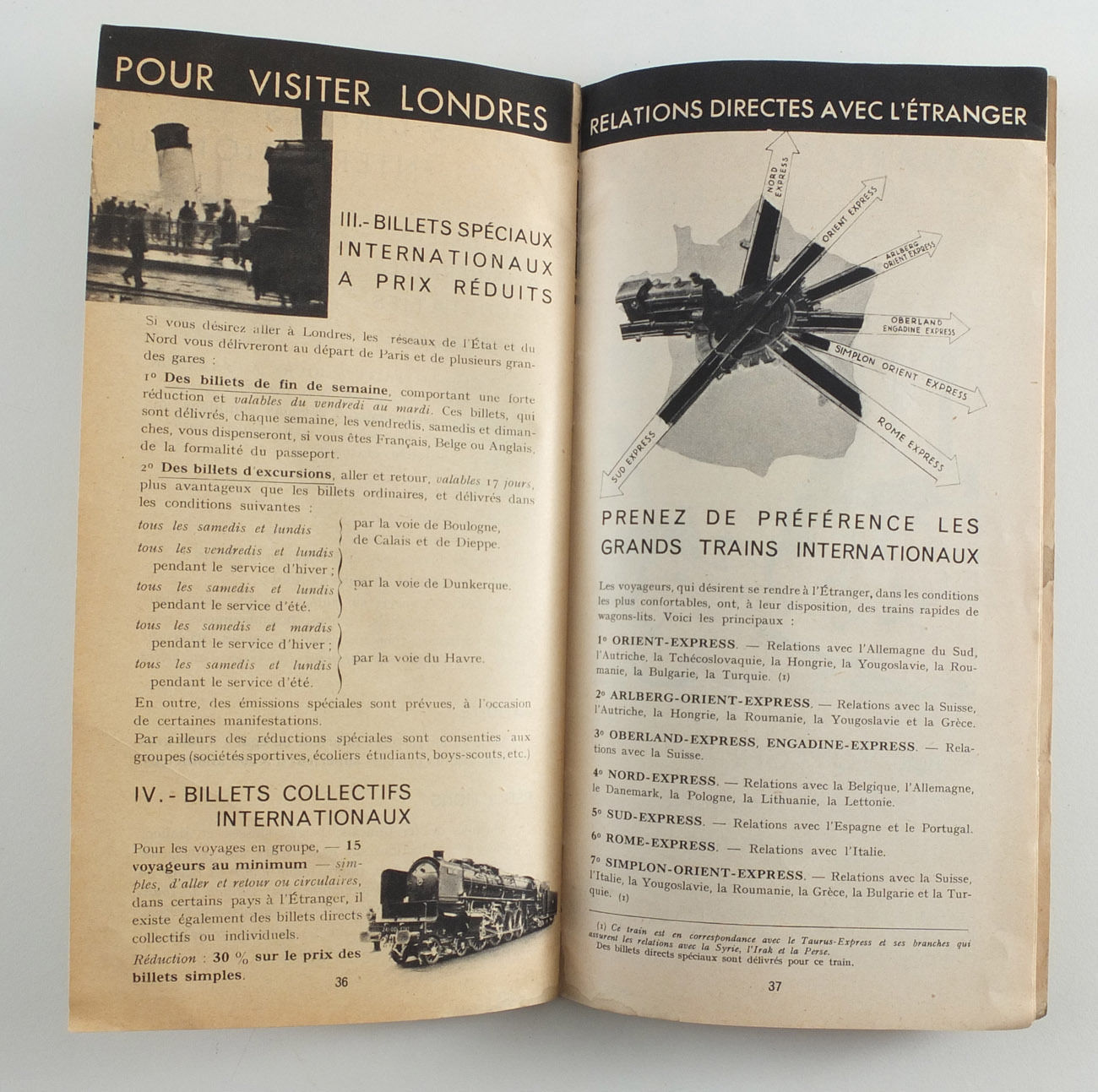 1935 France FRENCH Railways Practical Guide Book for Tourists
