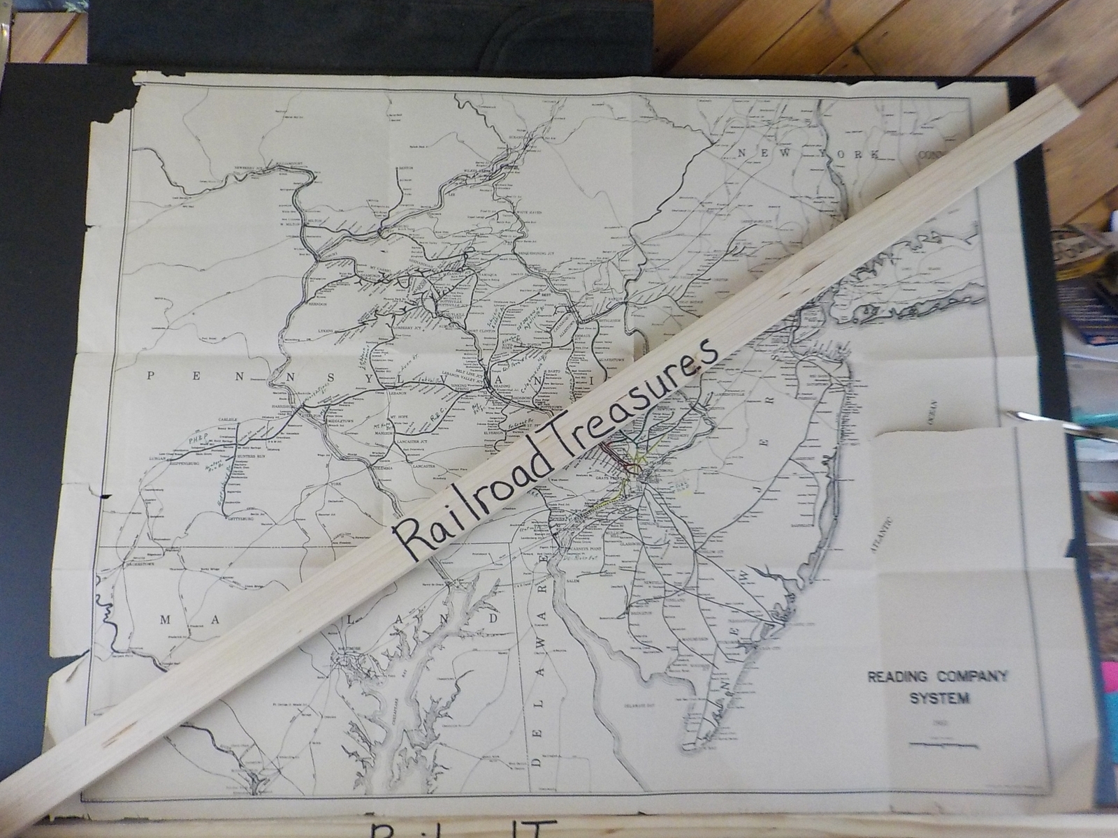 Map Reading Company System 1951 Folded fragile