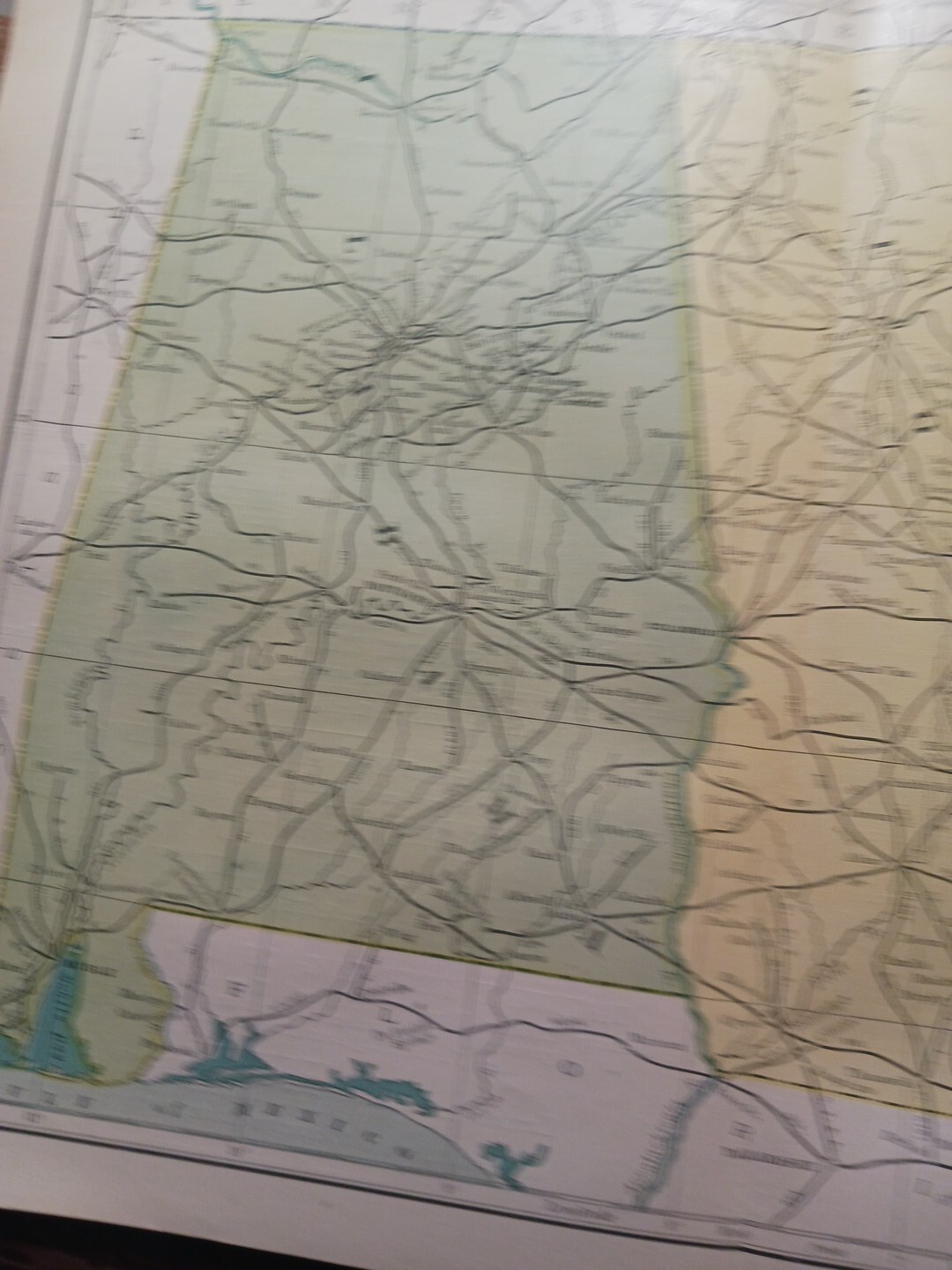 1902 Dated Train Route Map ALABAMA GEORGIA all Railroad Lines Stations 11″×9″