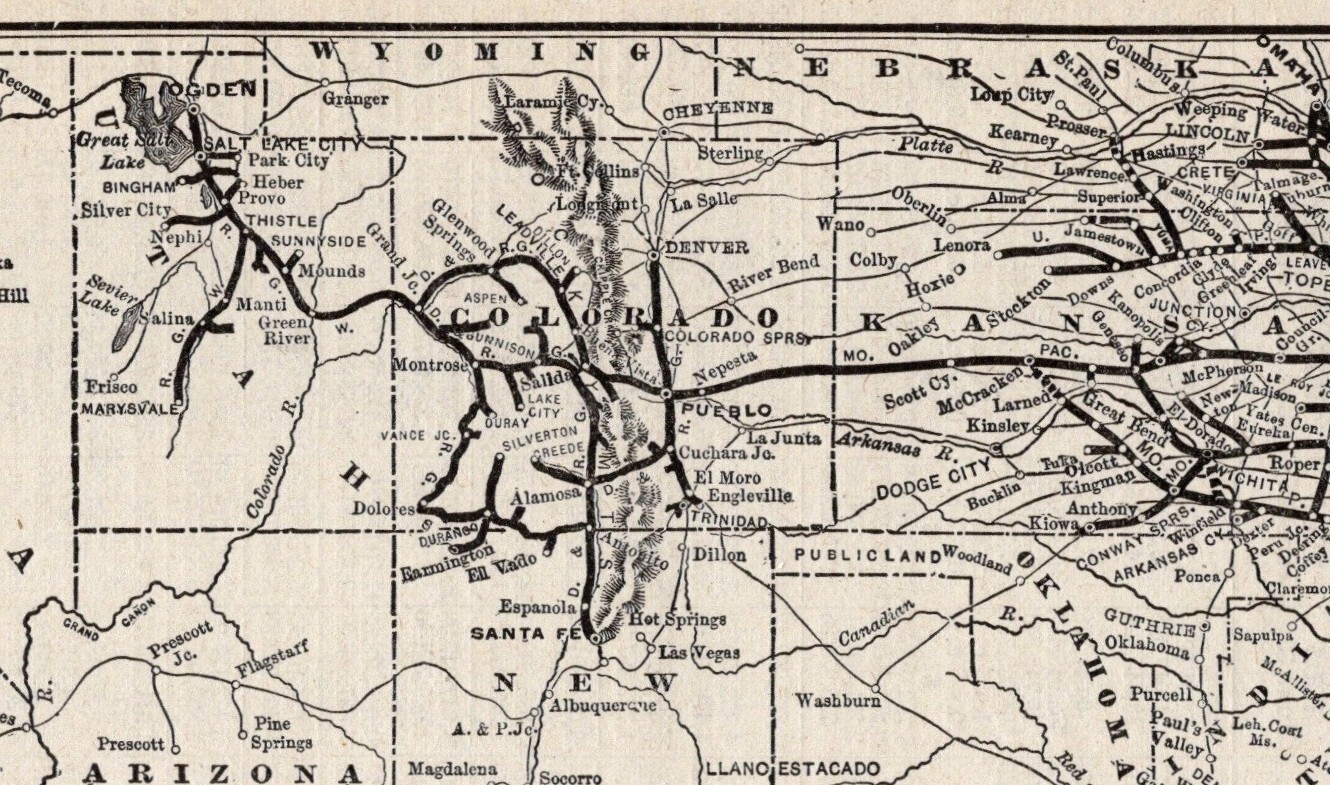 1910 Missouri Pacific Railway Map St Louis Iron Mountain Southern Map 2278