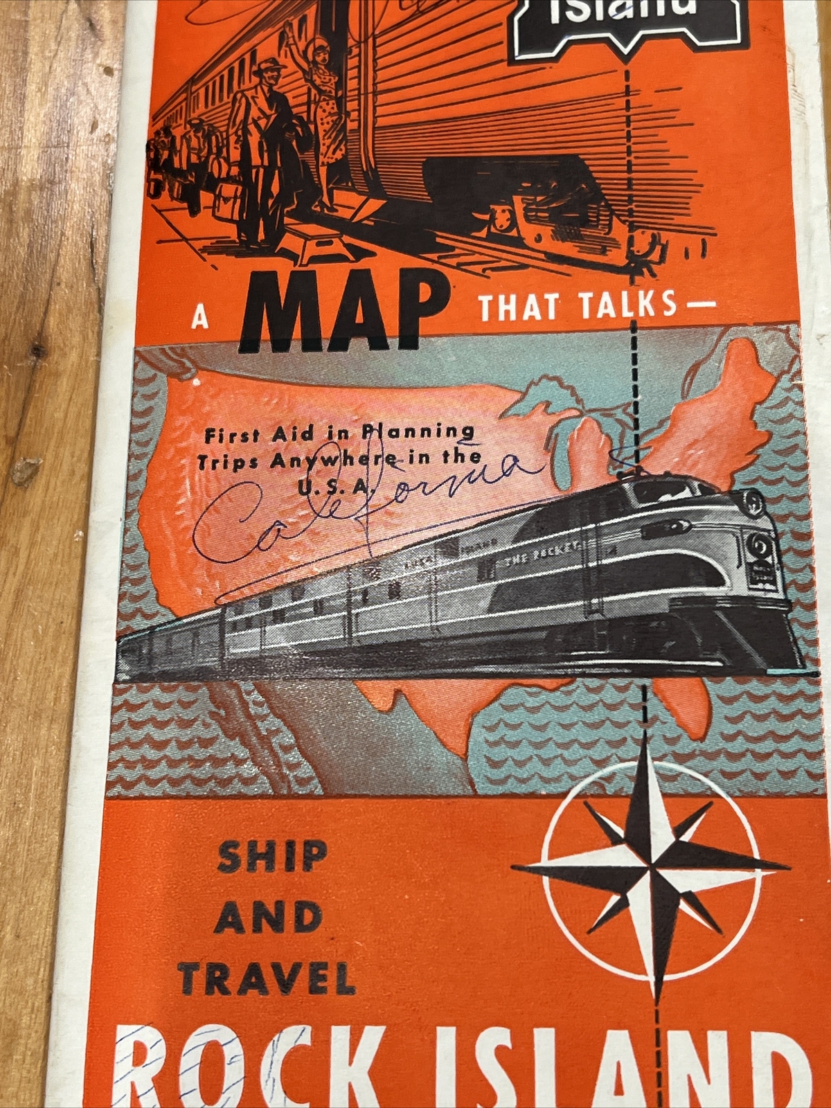 1947 Rock Island Railroad Lines Map Trains Locomotive