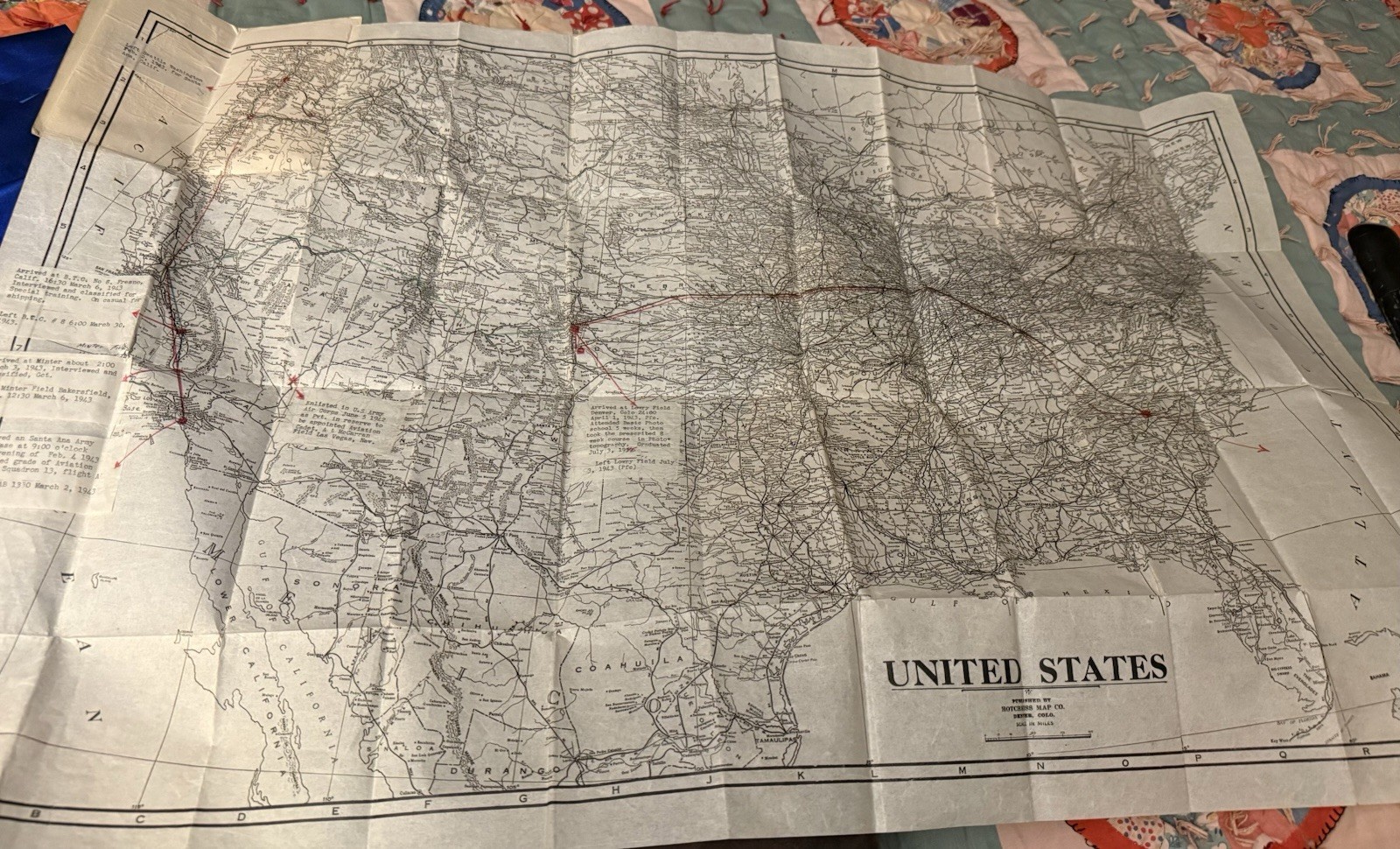 RARE 1940’s Railroad Map & Engineer/Fireman Senority List 1896-1942