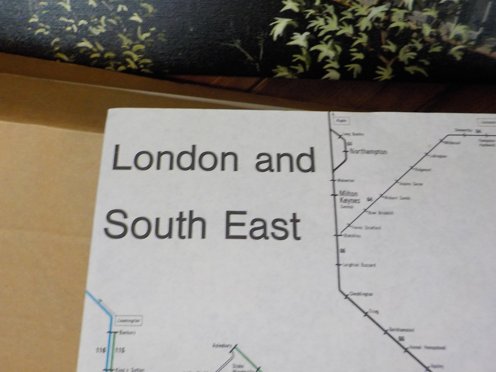 Map British Rail Passenger Network 1983-1984 International Passenger Network