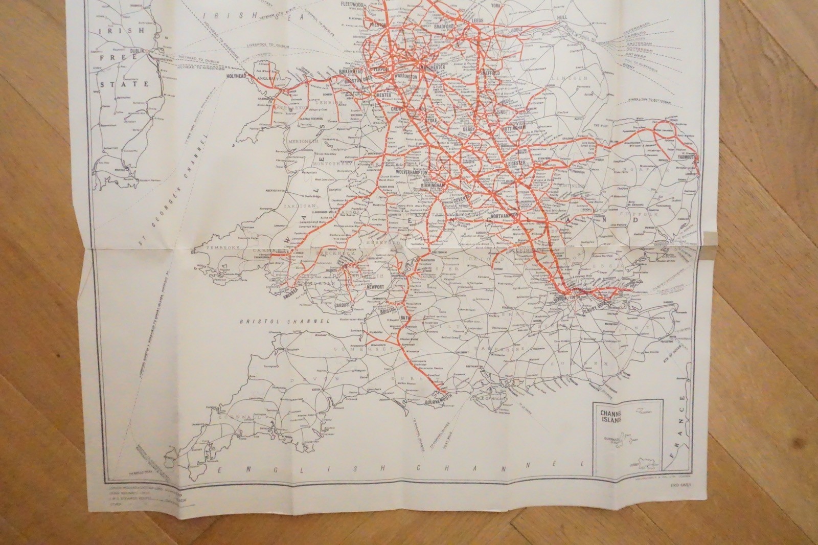 c1940s LMS Connections Railway Map