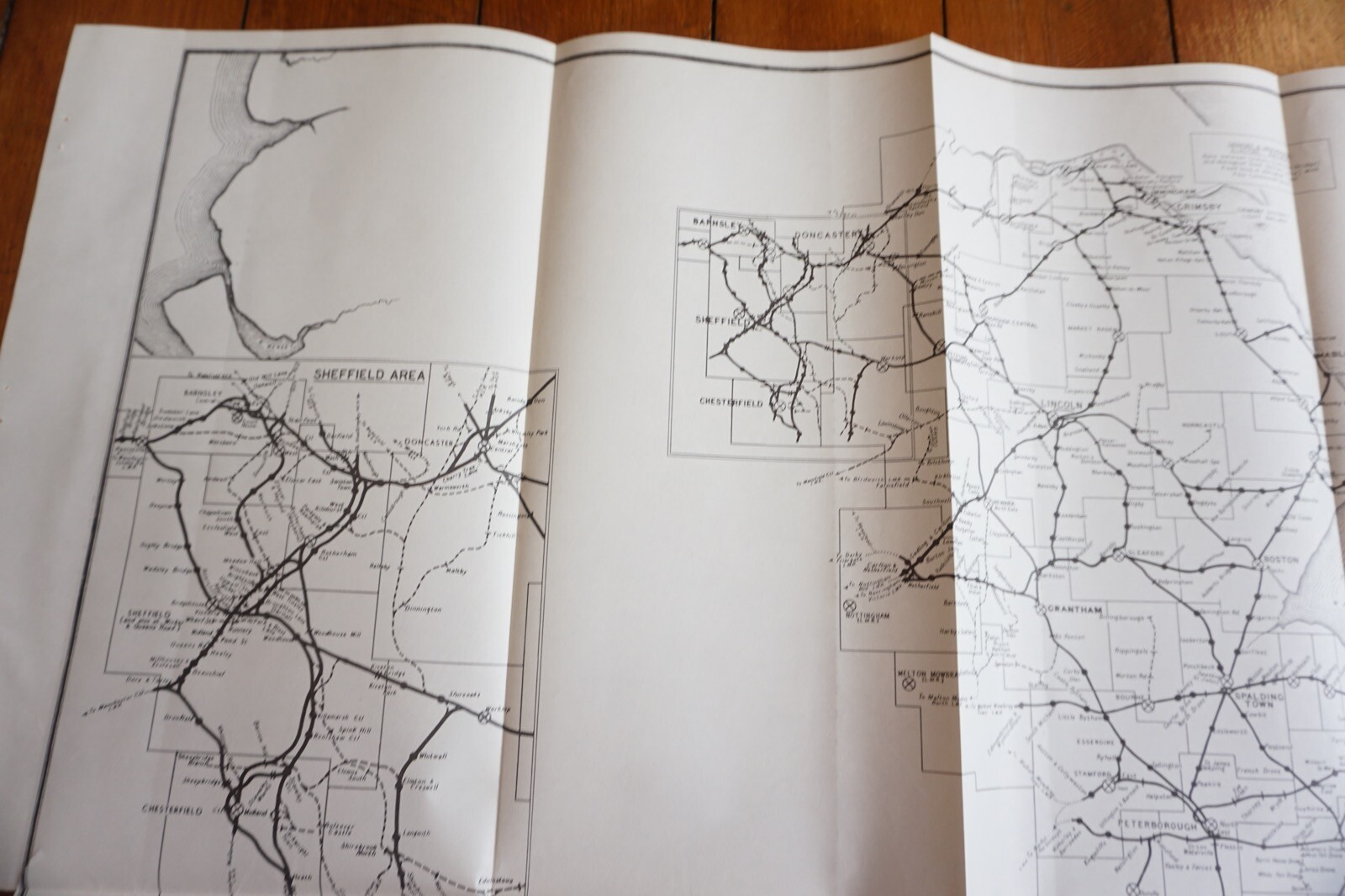 1958 Sundries Concentrations Areas 1958 Eastern Region Railway Map
