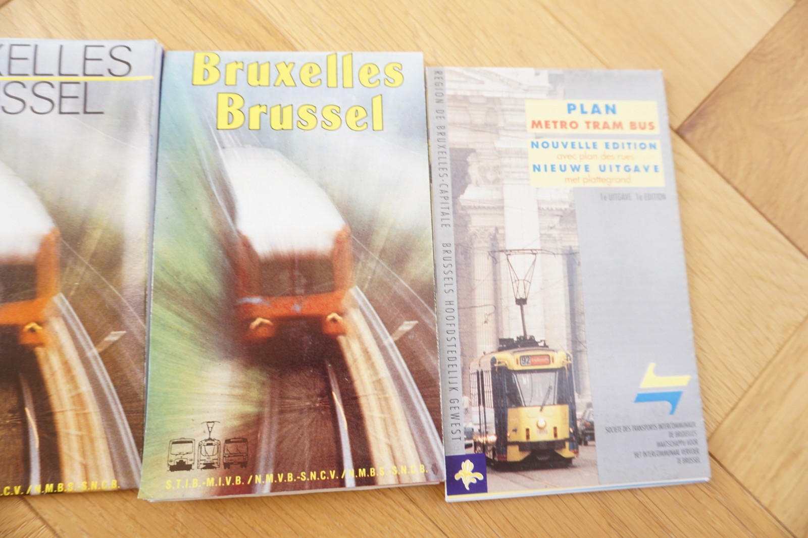 1987 1988 1989 1990s Belgium Brussels Tram Tramways Railway Bus Map x4