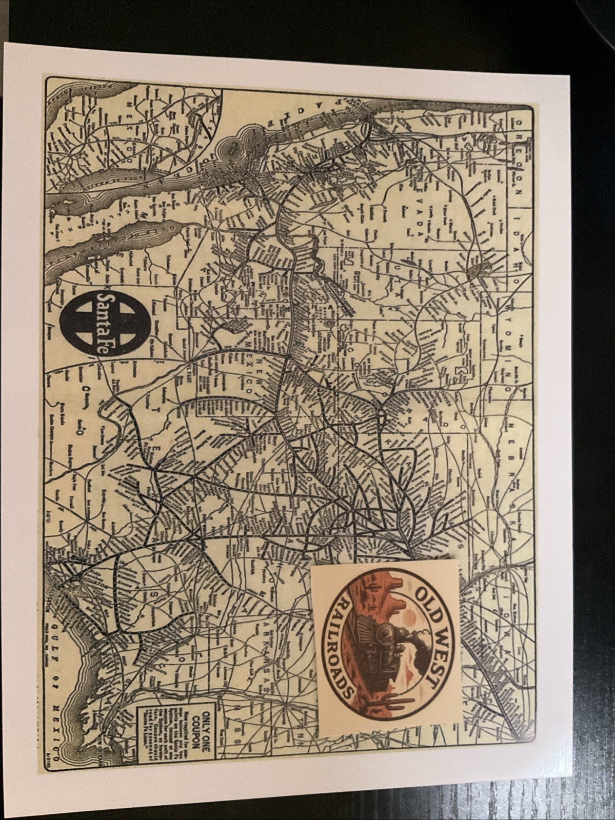 Santa Fe Railway ATSF Railroad Route Map