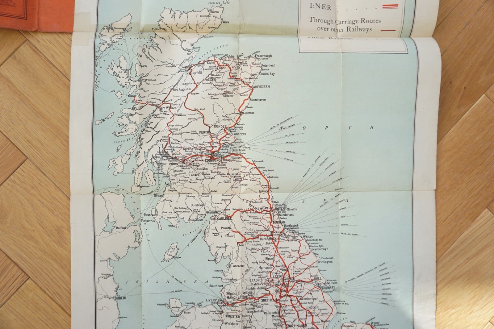 c1925 LNER London & Connecting Railways Map LNER Pocket Map