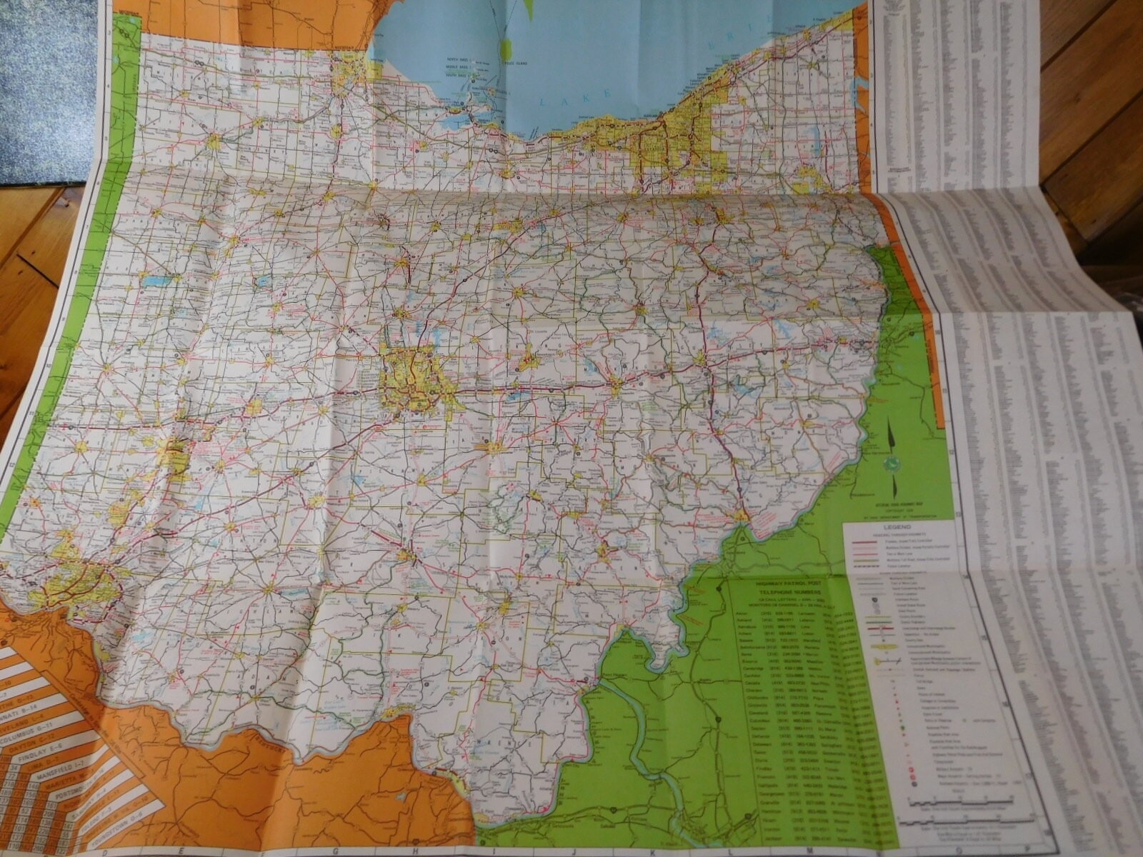 Map Ohio Transportation Map Lot of (2) 1975 1978