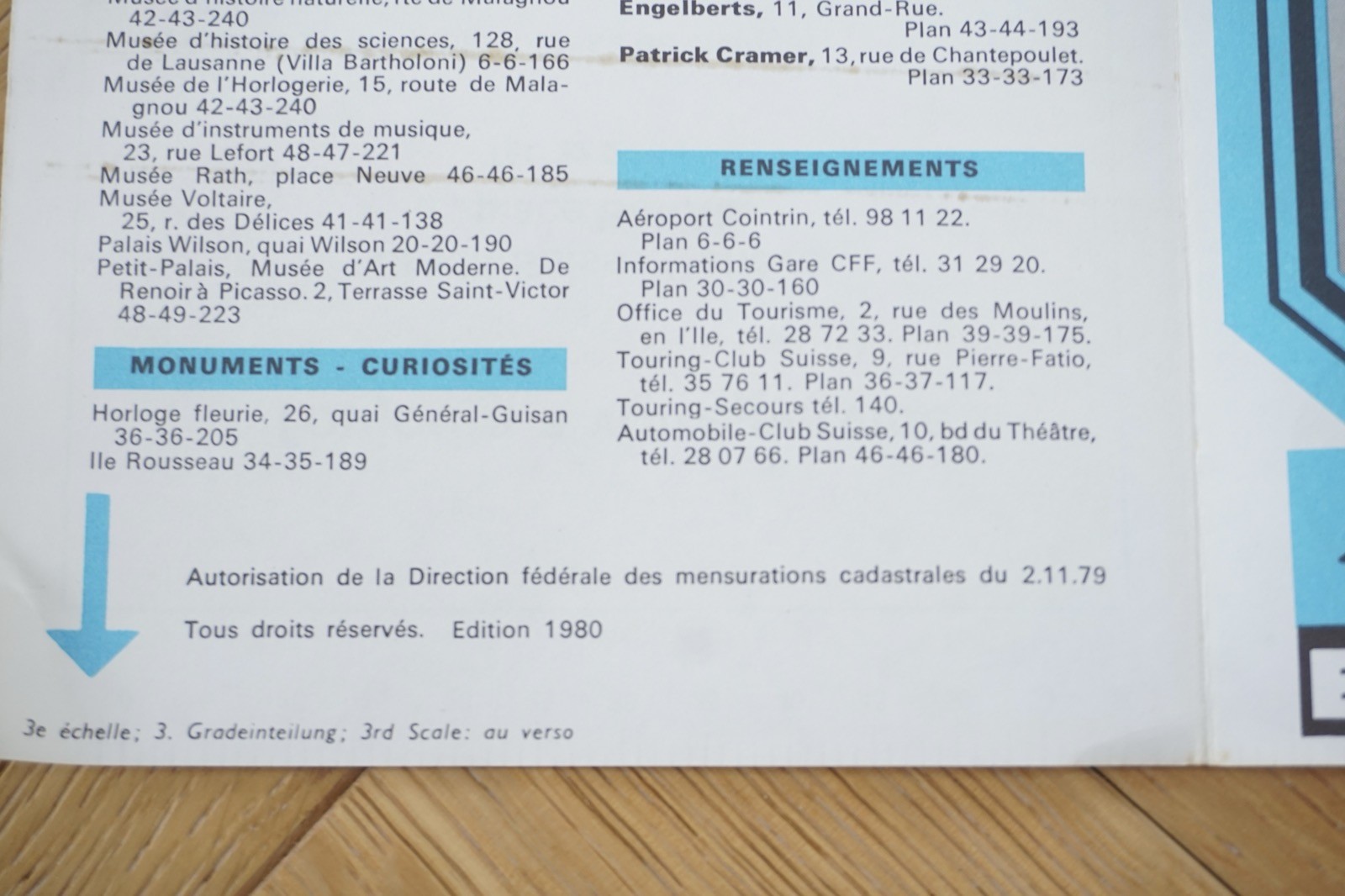 1980 Geneva Switzerland Suisse Railway Bus Tram Route Map
