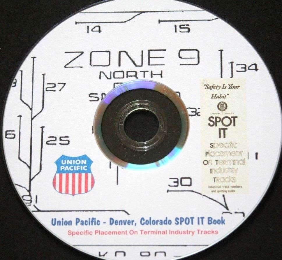 Union Pacific “SPOT-IT” Books – Zones 1-13 – Denver Colorado – PDF File on DVD