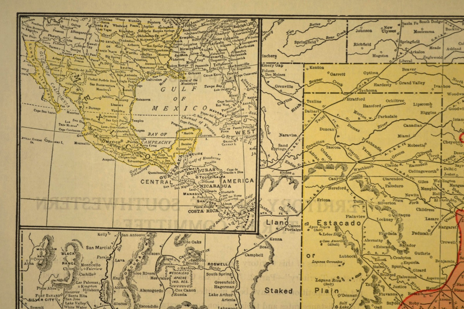 Southwestern Traffic Committee RR Map Texas Central Point Territory Louisiana