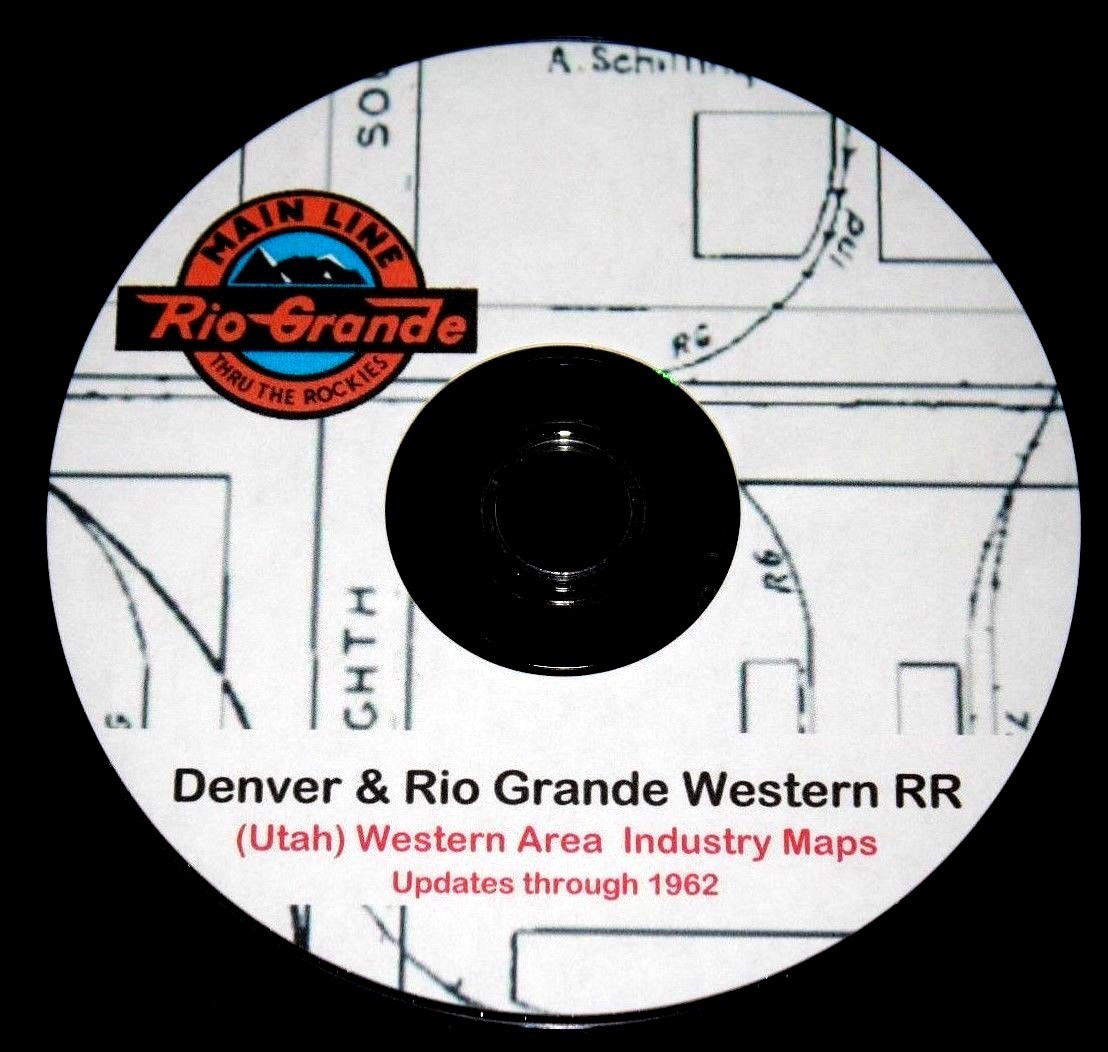 Denver & Rio Grande Western – West Area Track & Siding Drawing PDF Pages on DVD