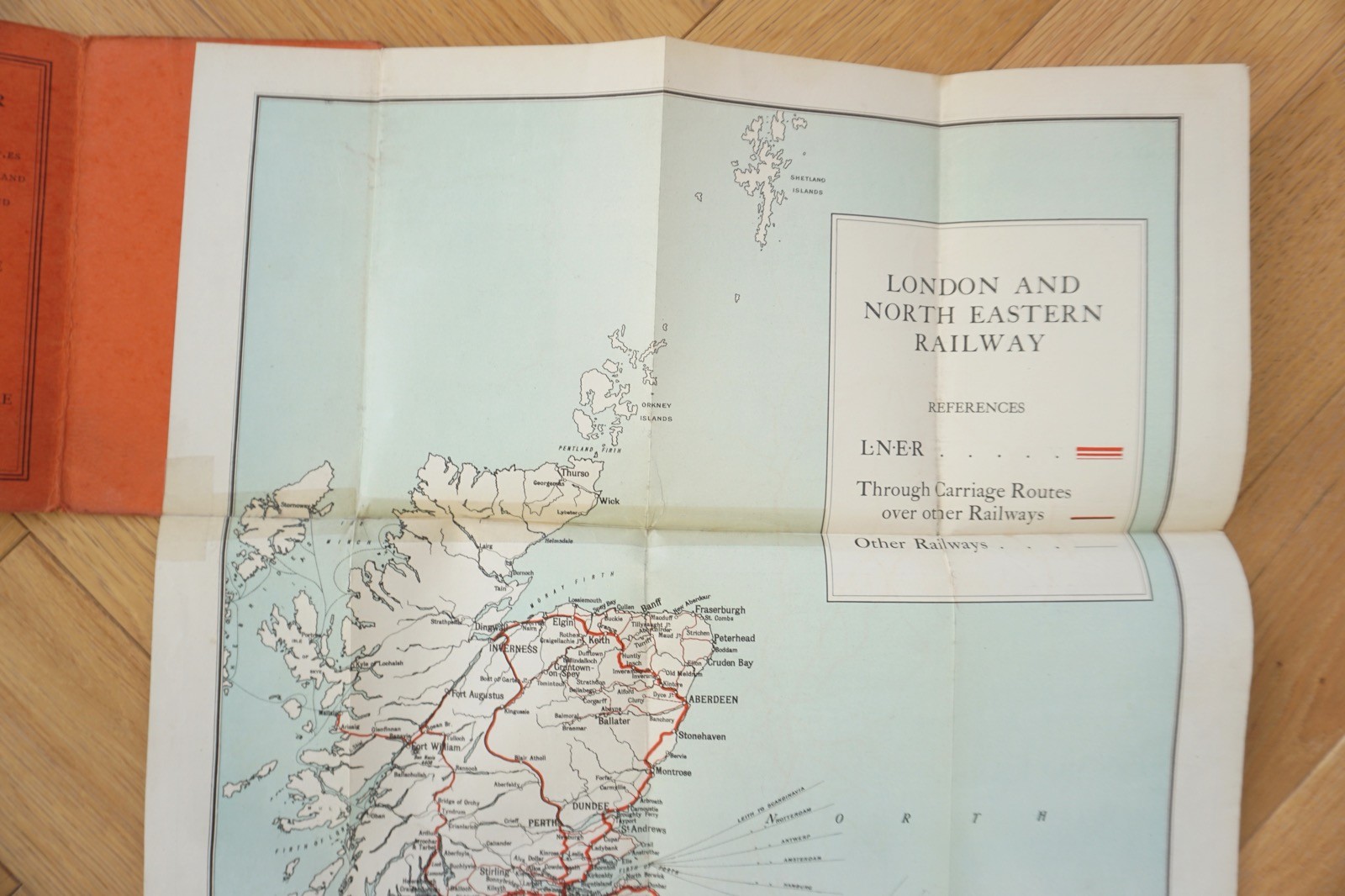 c1925 LNER London & Connecting Railways Map LNER Pocket Map