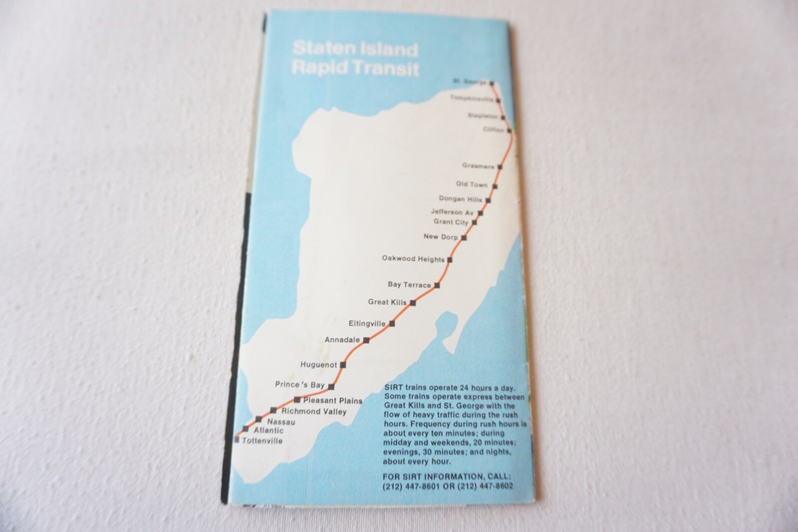 1977 Staten Island New York Bus Guide Bus Map