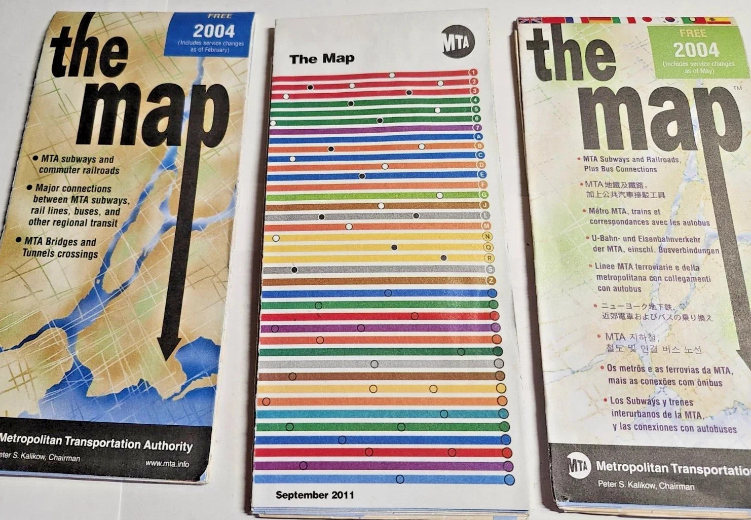 Lot of 8 New York City Subway Map Transit Railroad LIRR Vintage 1990s 2000s