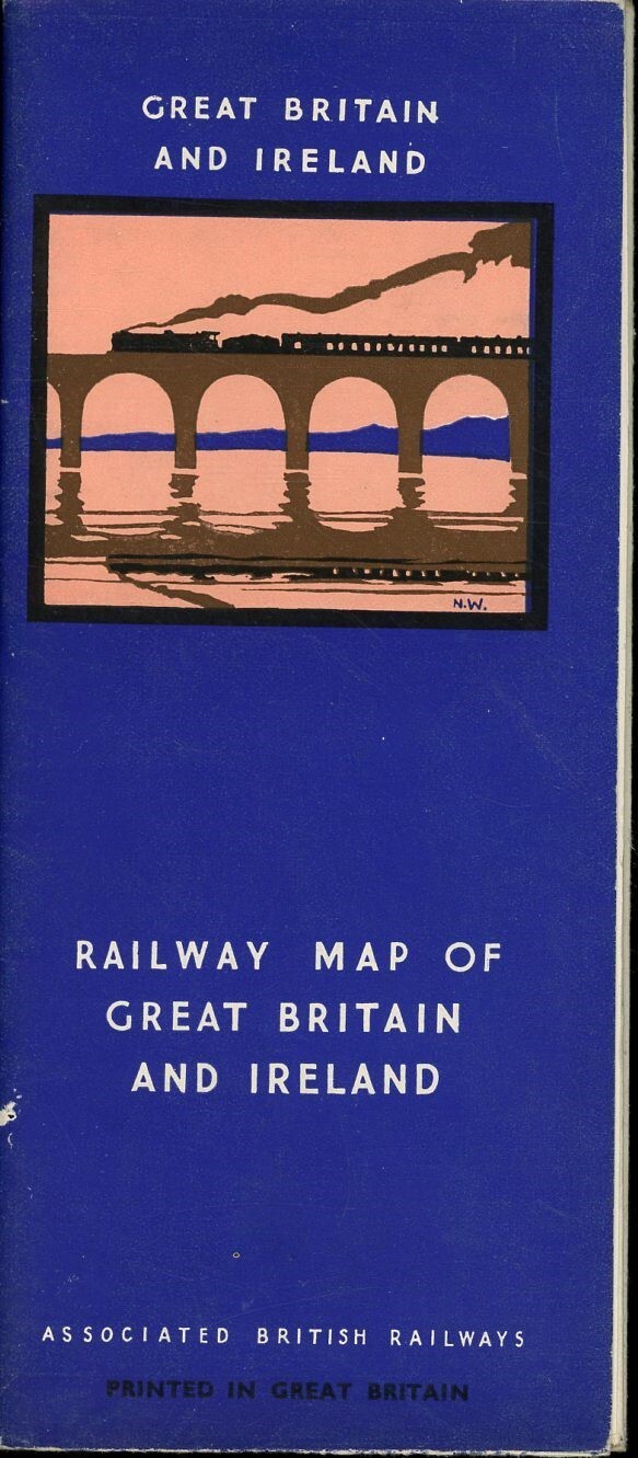 Railway Map of Great Britain and Ireland Associated British Railways Map