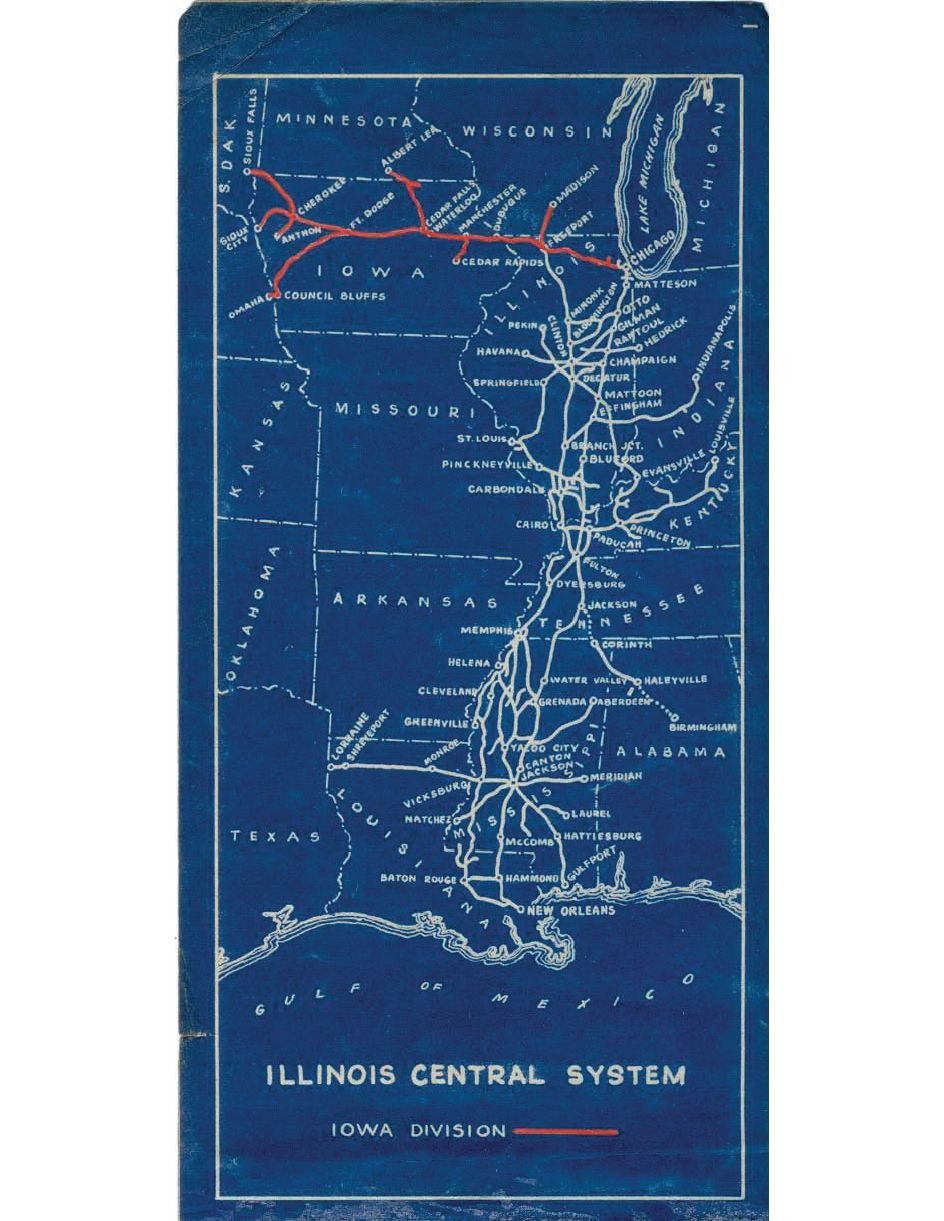 Illinois Central RR 1944 Iowa Division Condensed Profiles PDF pages on DVD