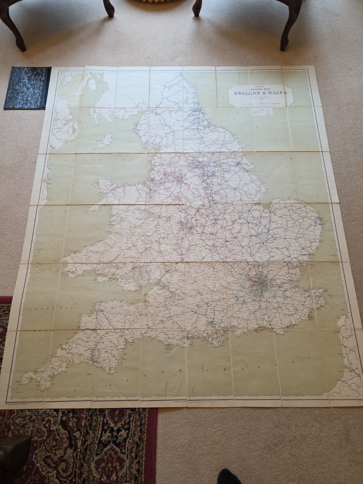 1947 Railway Clearing House Railway Official Map Of Great Britain And Wales