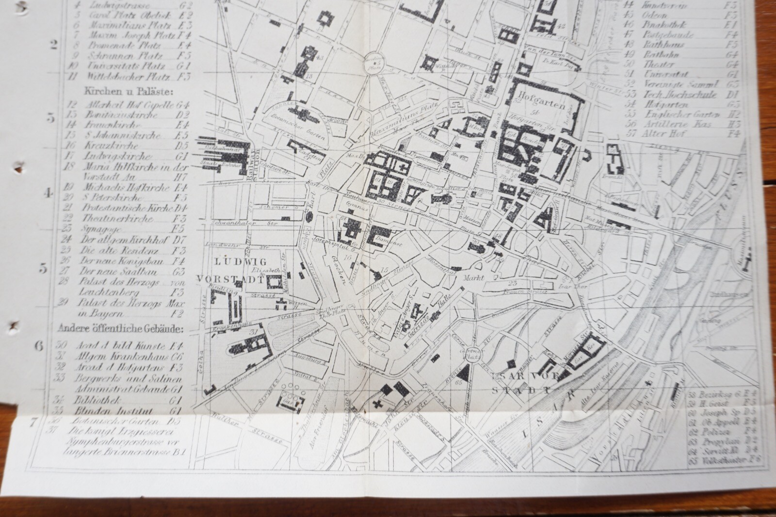 1899 Bradshaws Map of Munich Germany Original Railway Map