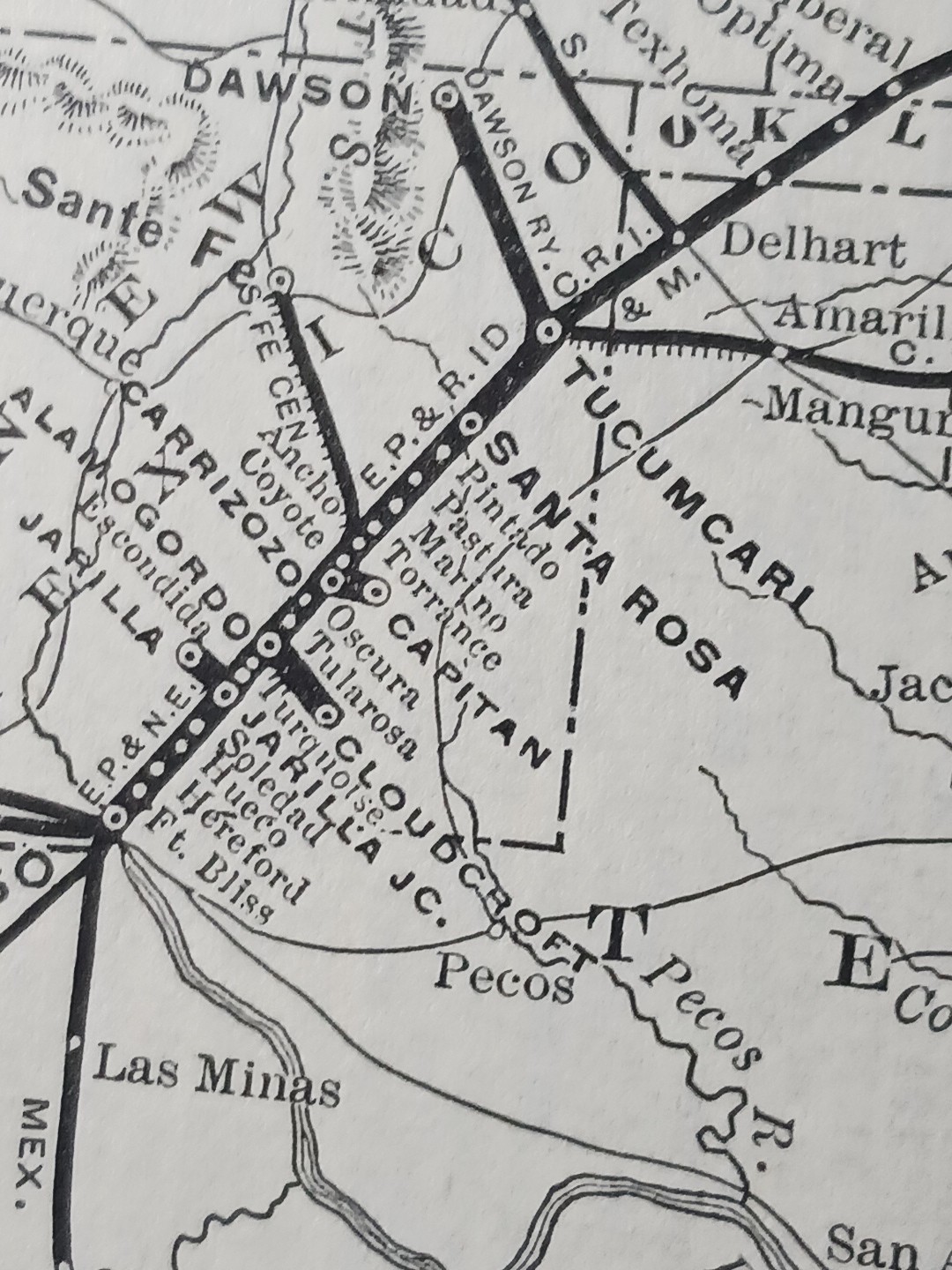 ~1904 New Mexico Railway & Coal Company vintage Railroad Map + Report All Lines