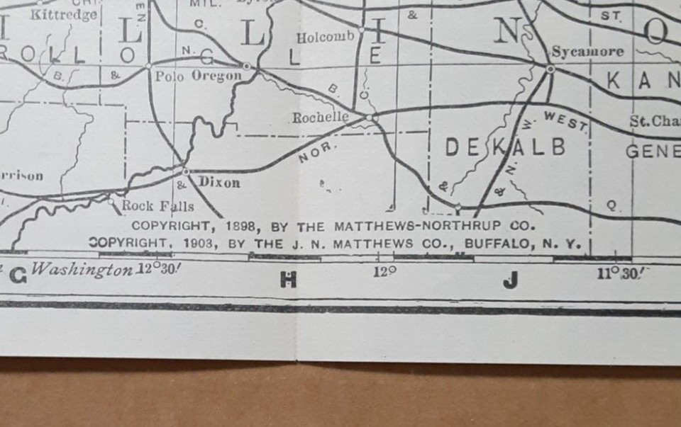 1903 Wisconsin RAILWAY MAP~Matthews-Northrup~RAILROAD~Milwaukee~GREEN BAY~Wausau