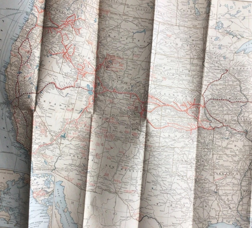 1947 Union Pacific Railroad Map Of The United States #6