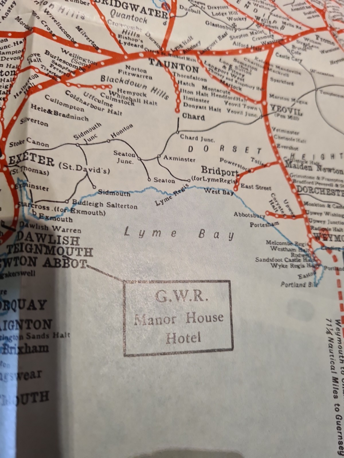 GWR Great Western British Railways Network Map in Great condtion – GWR Hotels