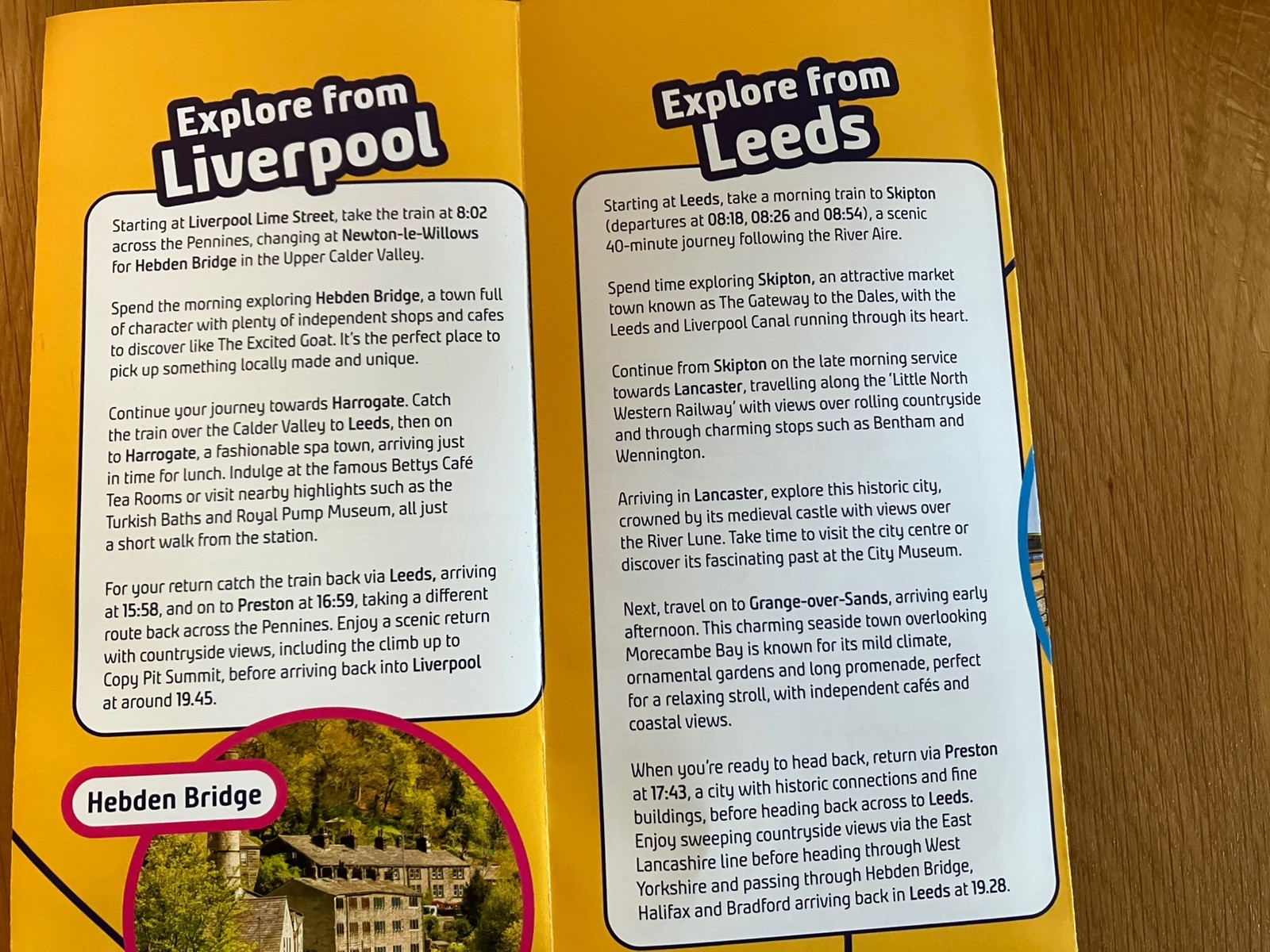 Northern Rail Northern Explorer leaflet with map 2026