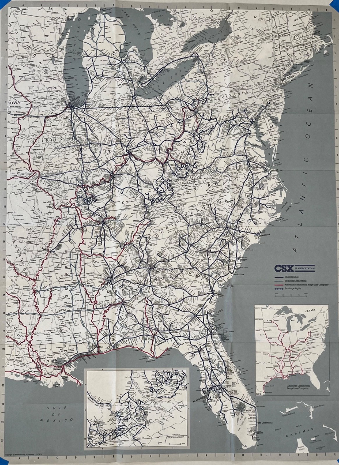 Two CSX foldable system maps.