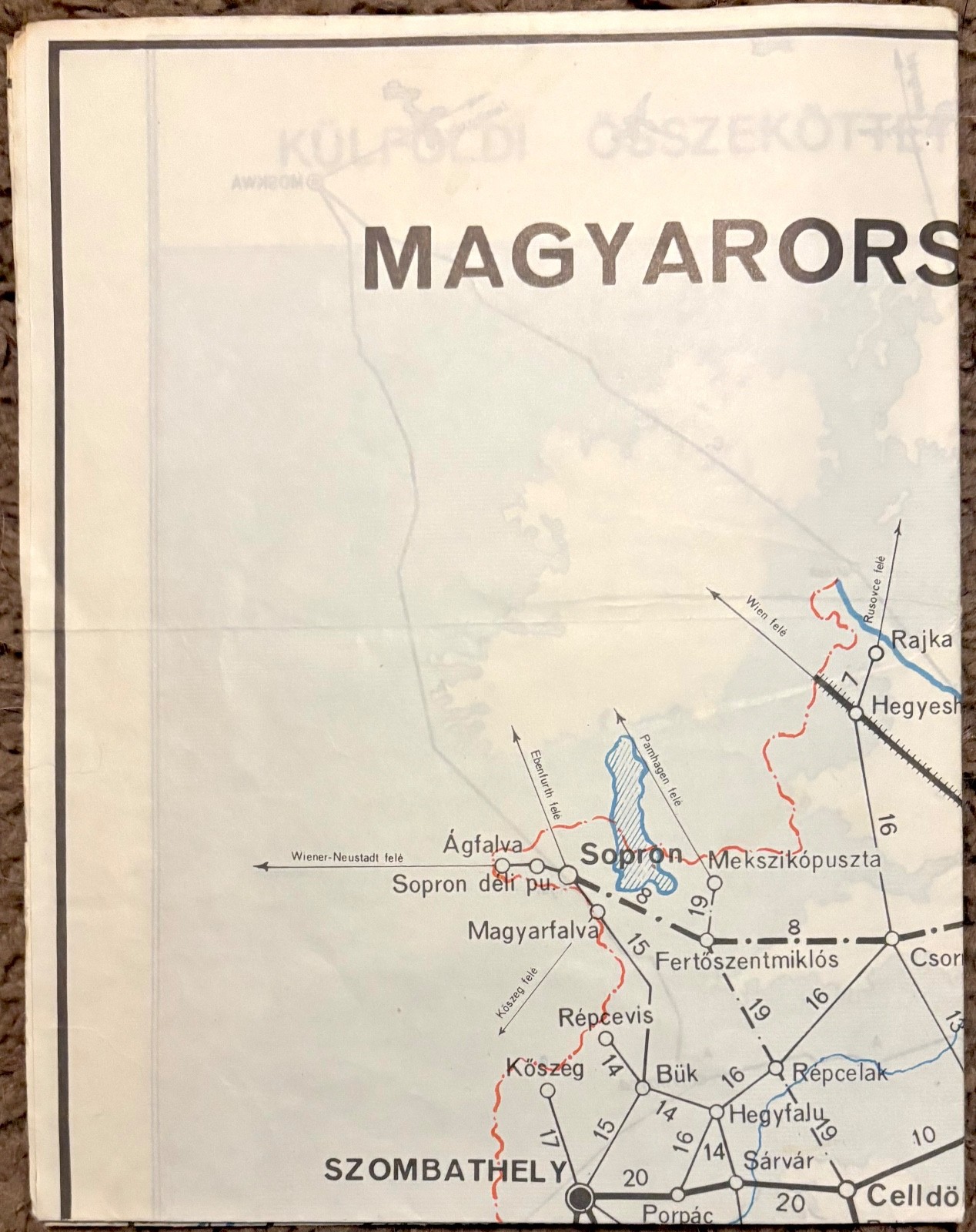1967 Edition, Hungarian Railroad Map.