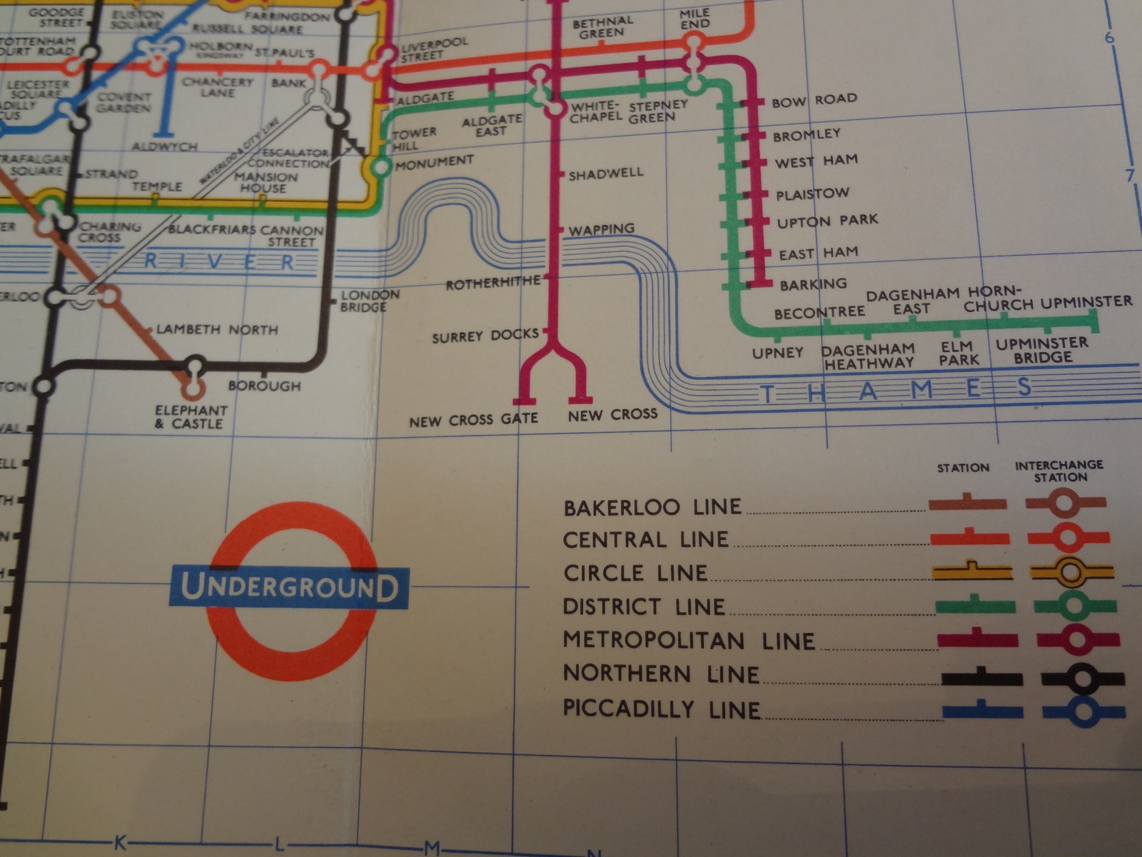 Rare 1959 London transport Subway Underground UK Map