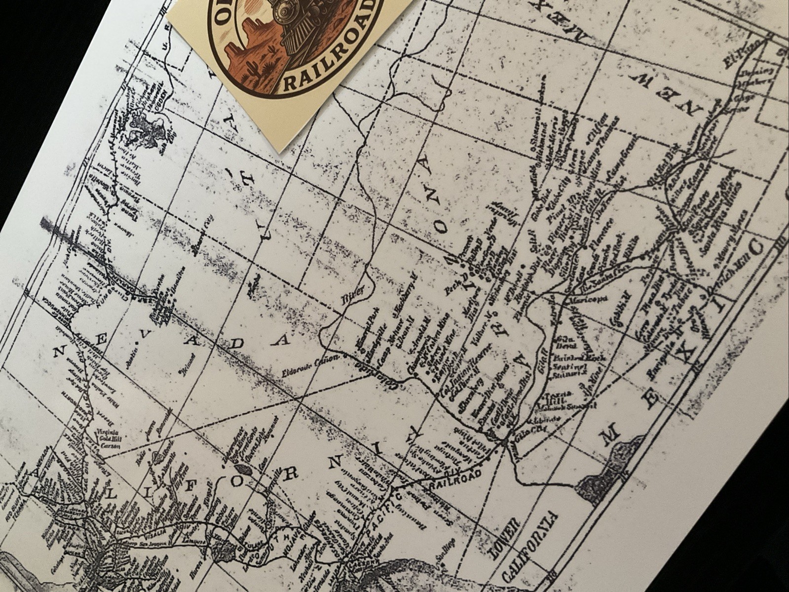 Central Pacific Railroad Southern Pacific Route Map 1881
