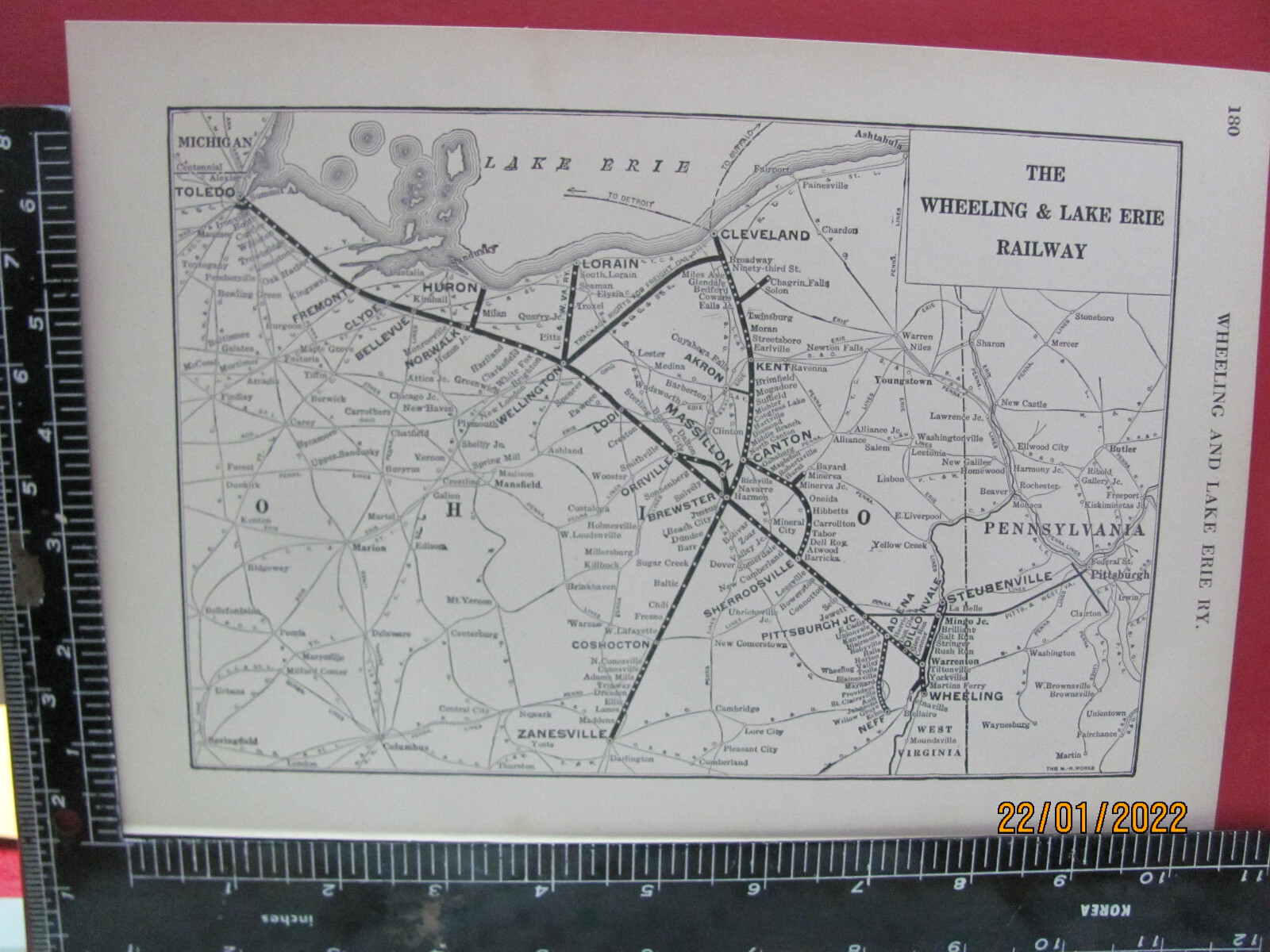 1925 WHEELING & LAKE ERIE RAILWAY W&LE RR SYSTEM MAP NEW YORK AREA DEPOT HISTORY