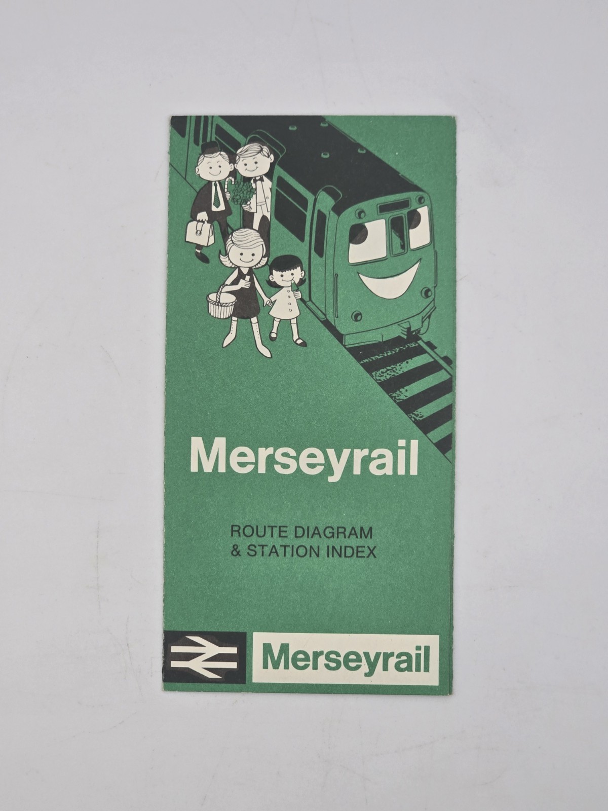 1977-79 Merseyrail Route Diagram & Station Index Map Liverpool Underground BR LM