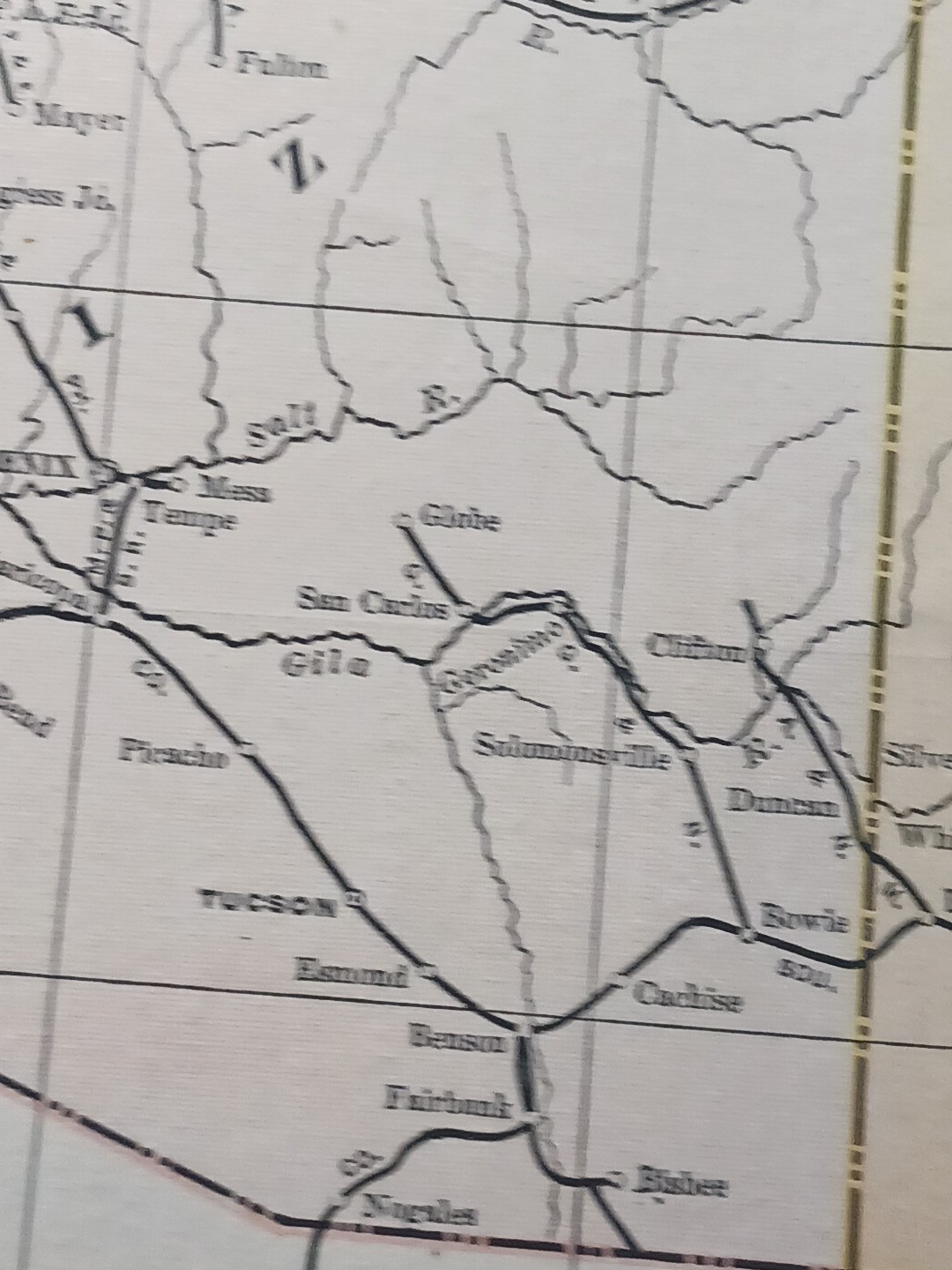 1901 Railroad Map Utah Colorado Arizona New Mexico all Train Route Lines 9×11″