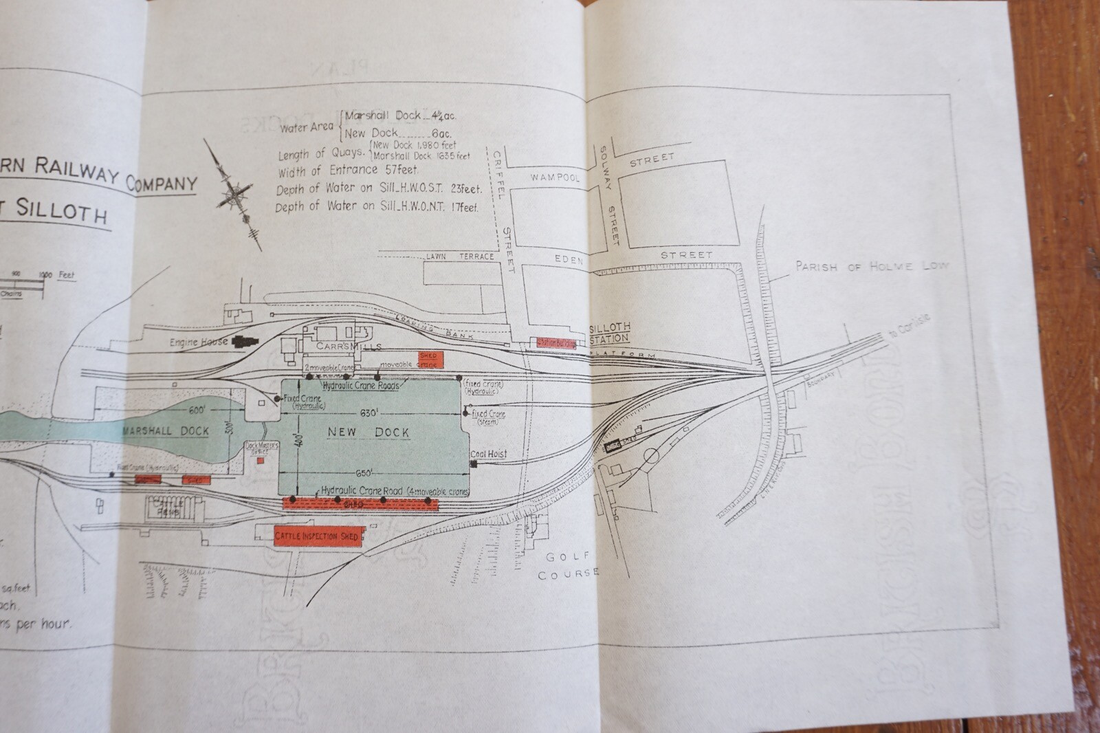 c1930 LNER Sillouth Docks Railway Plan Map
