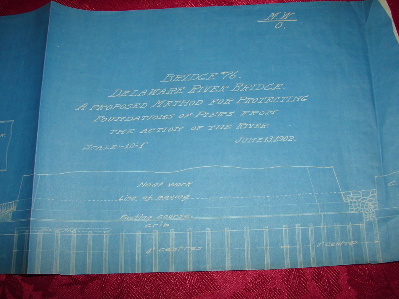 LVRR – C R R of N J Delaware River Bridge # 76 Pier Protection 1902